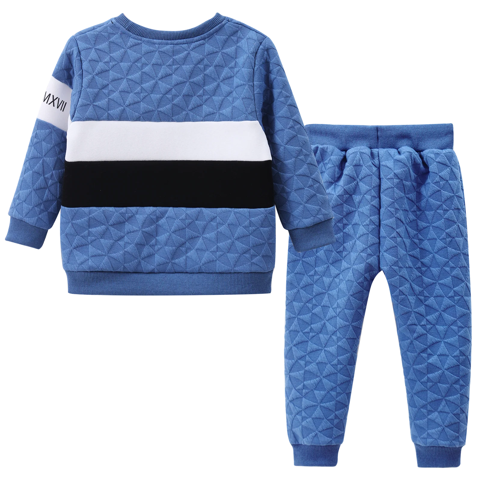 Oscar Textured Crew Set - Blue - Image 5