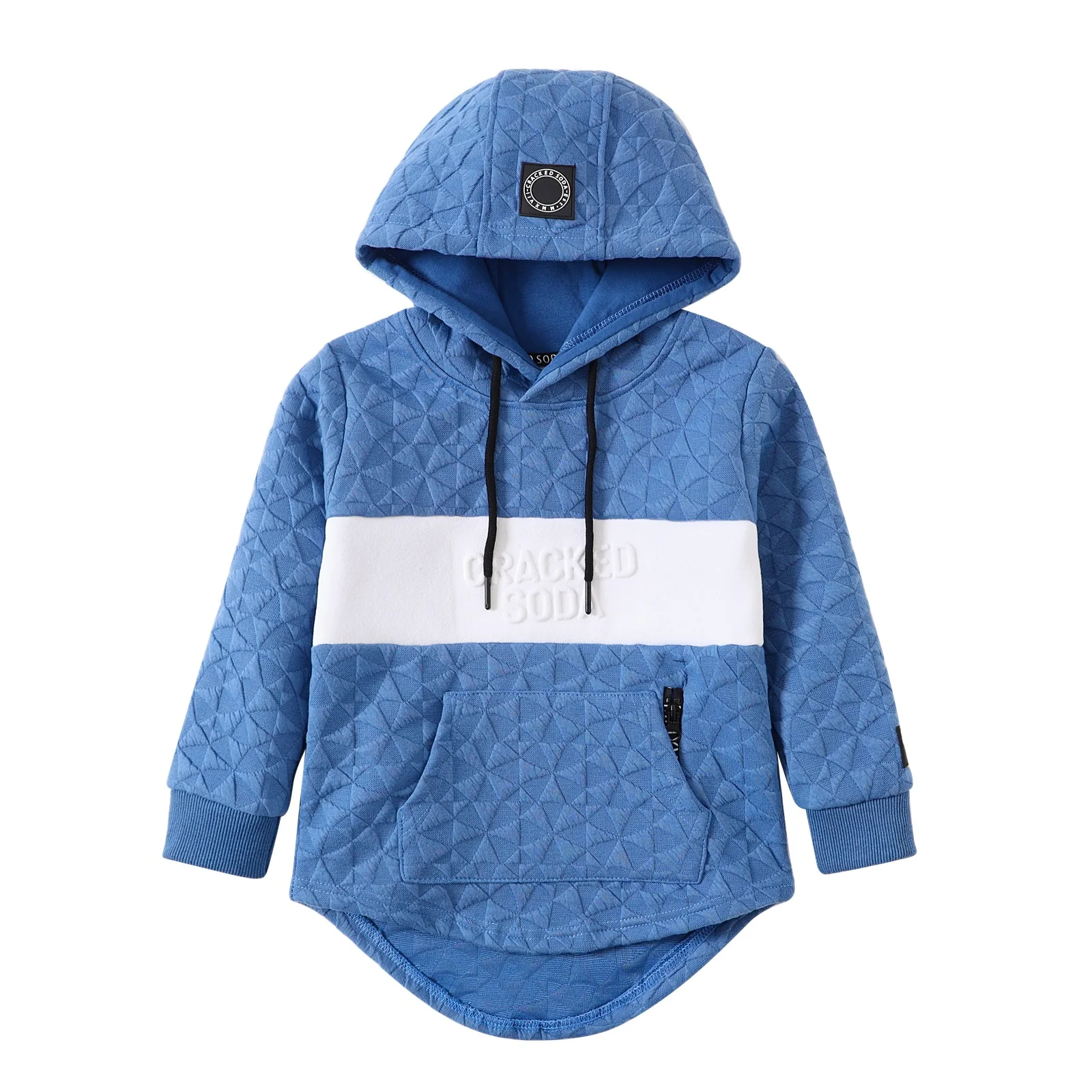 Oscar Textured Hoodie - Blue - Image 5
