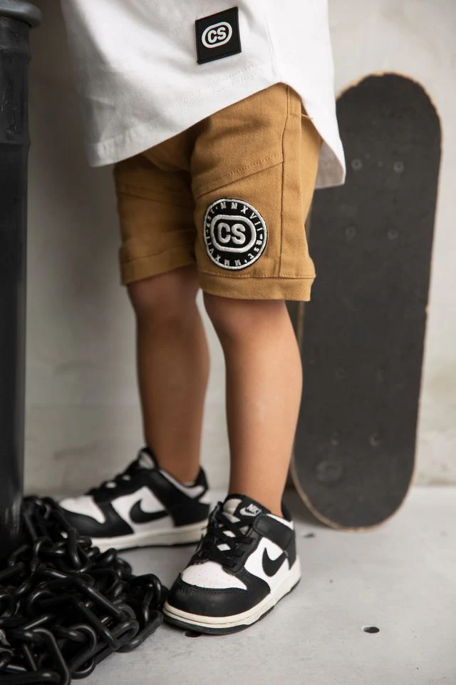 Parker CS Denim Pocket Shorts - Tan - Image 3