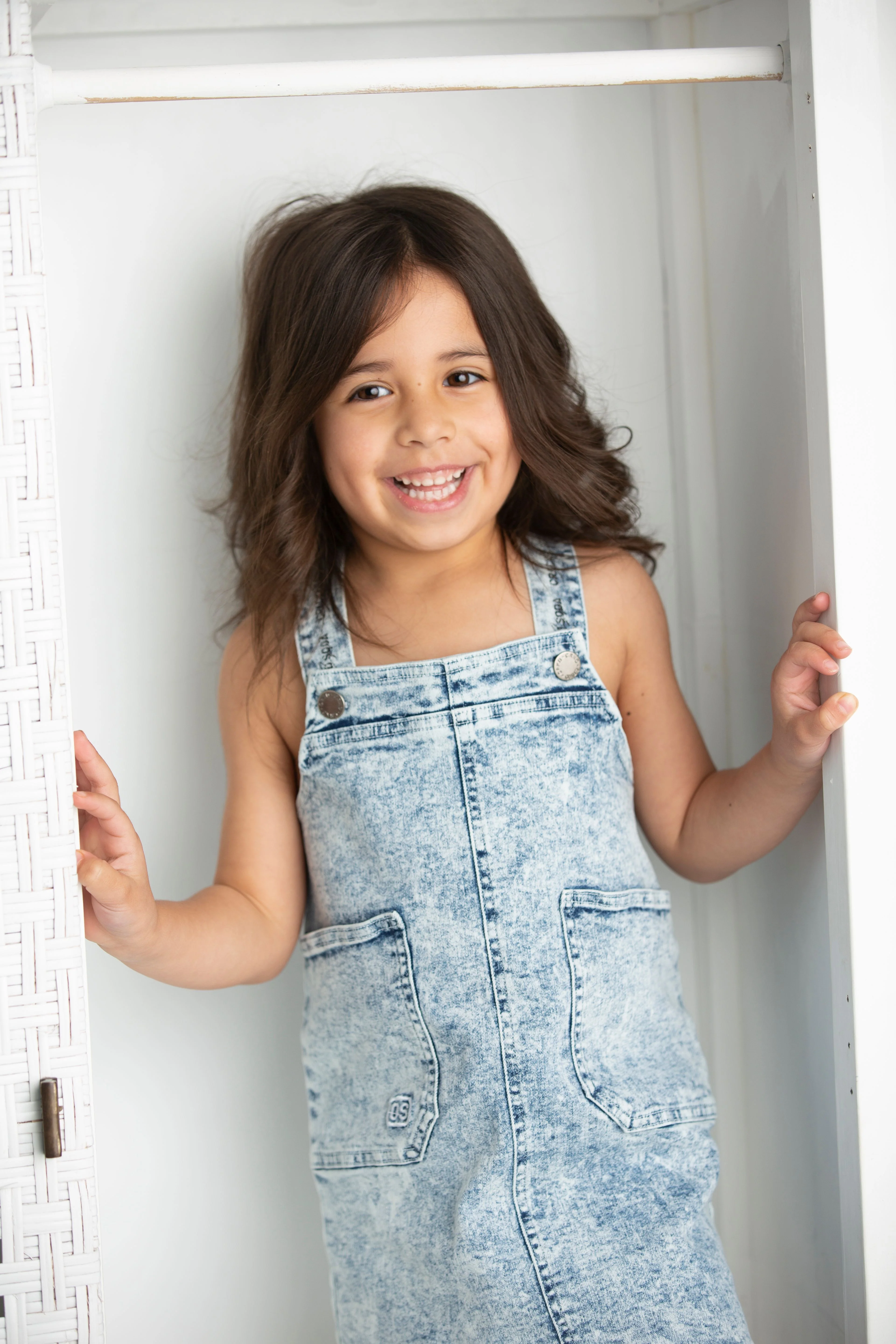 Polly Detailed Pinafore - Denim Blue - Image 6