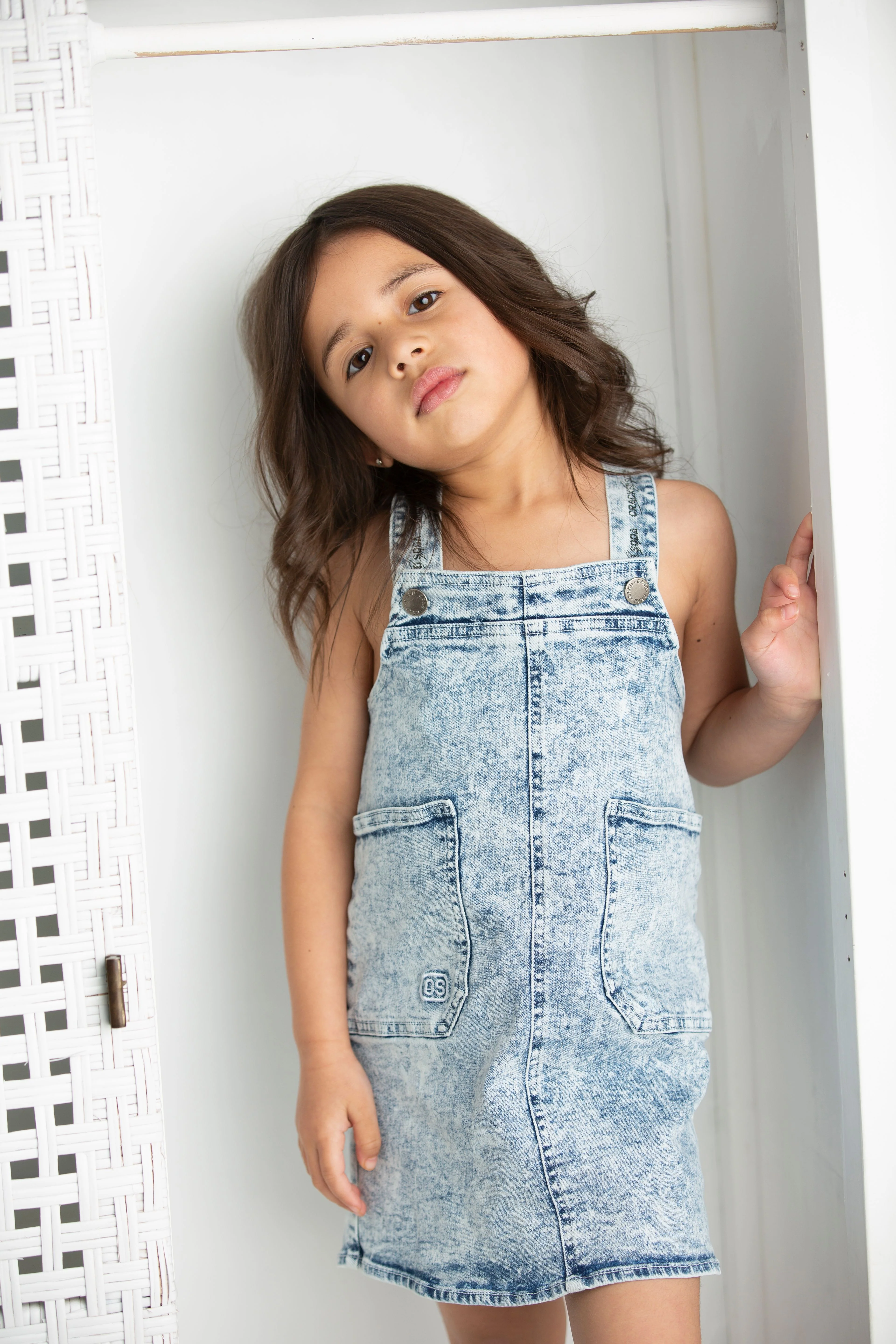 Polly Detailed Pinafore - Denim Blue - Image 8