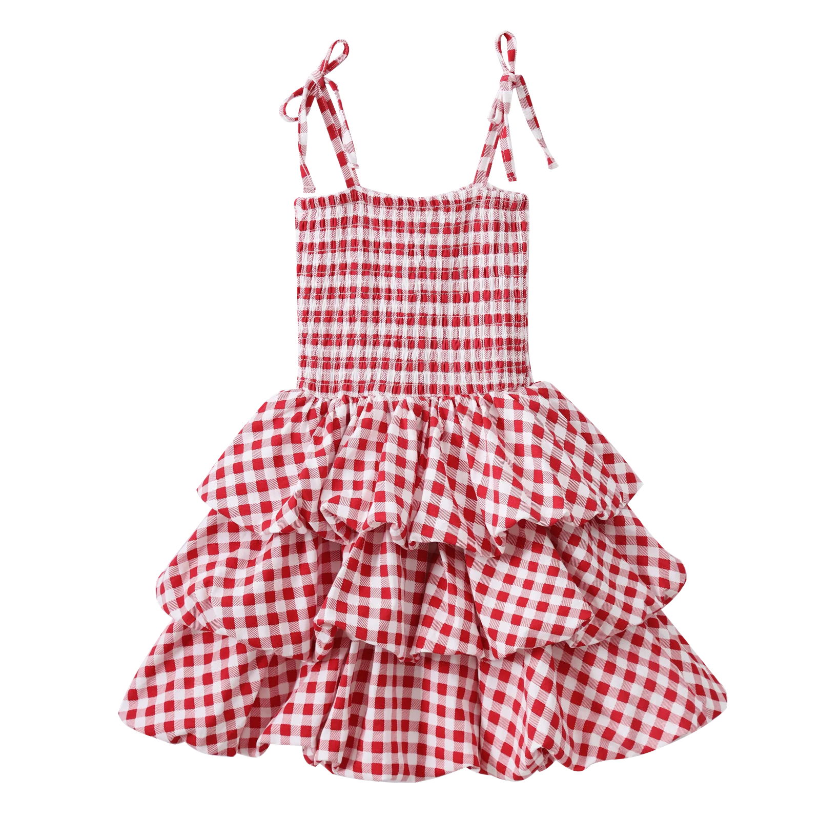 Poppy Check Bubble Dress - Image 4