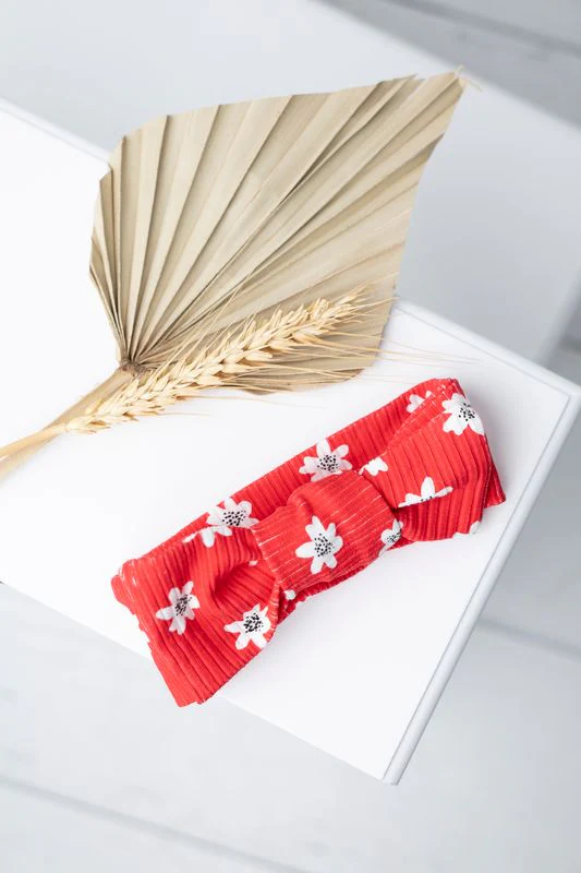 Poppy Flower Red Headband