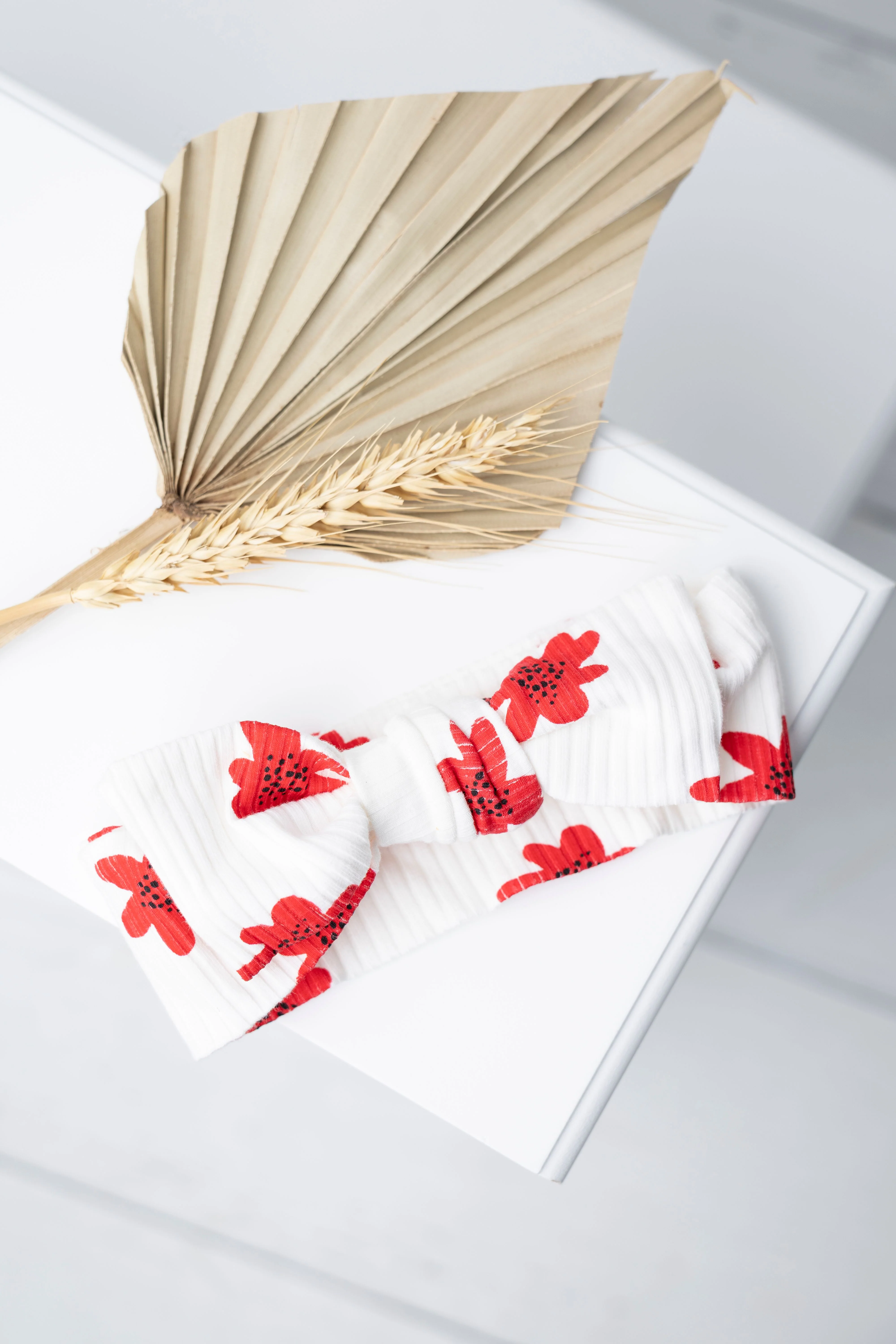 Poppy Flower White  Headband