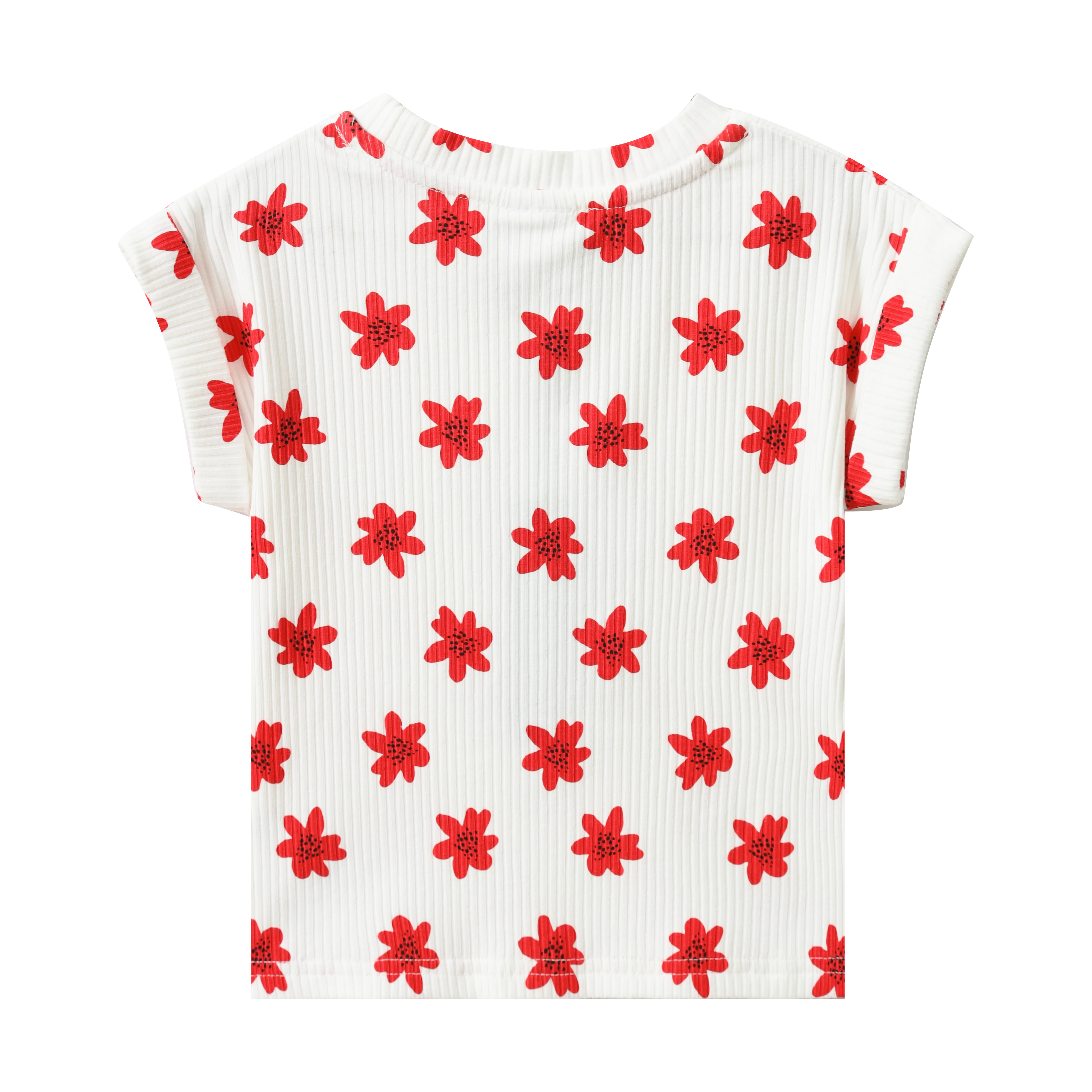 Poppy Flower White Print Top - Image 5