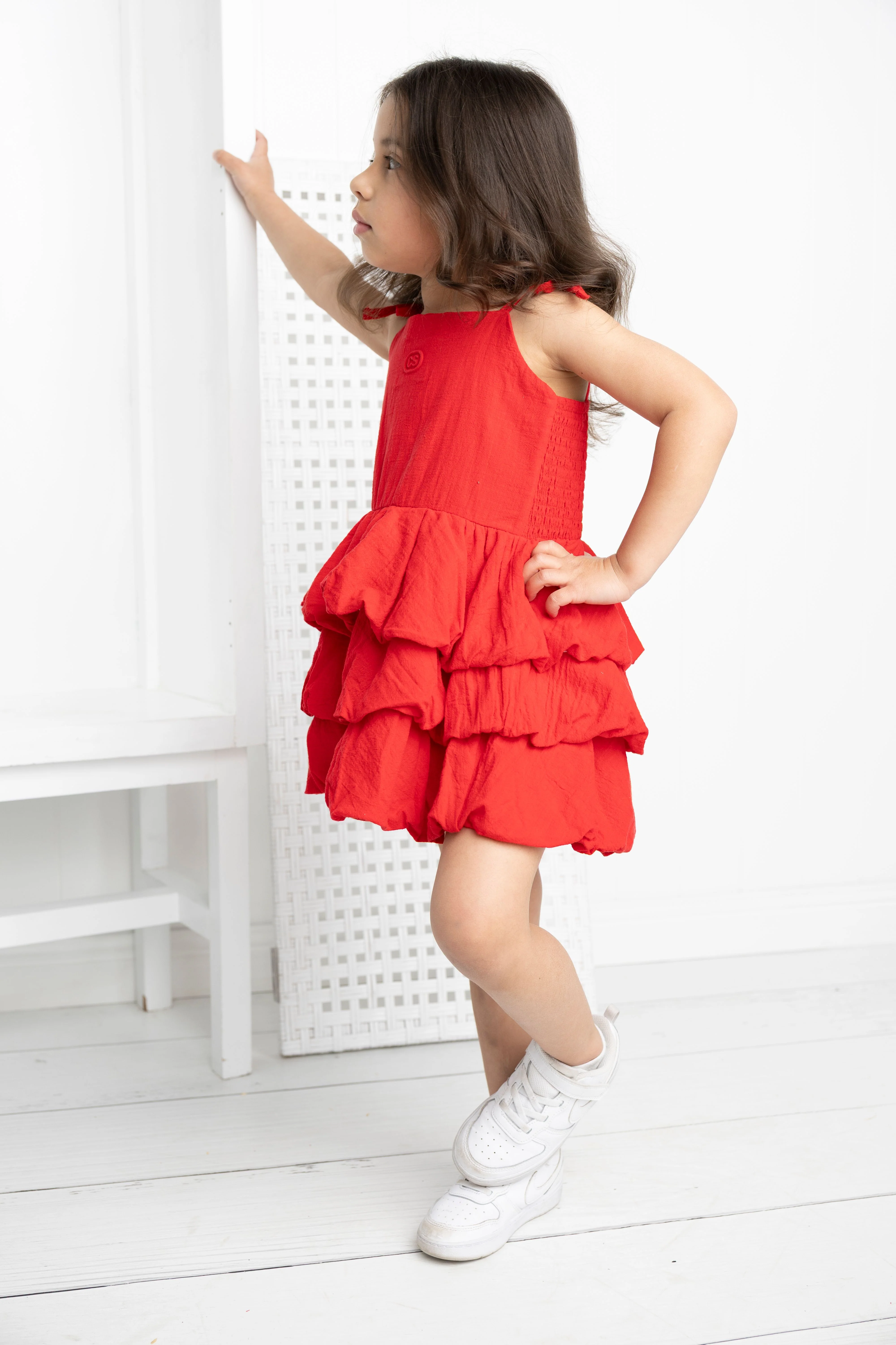 Poppy Layered Linen Dress - Image 4