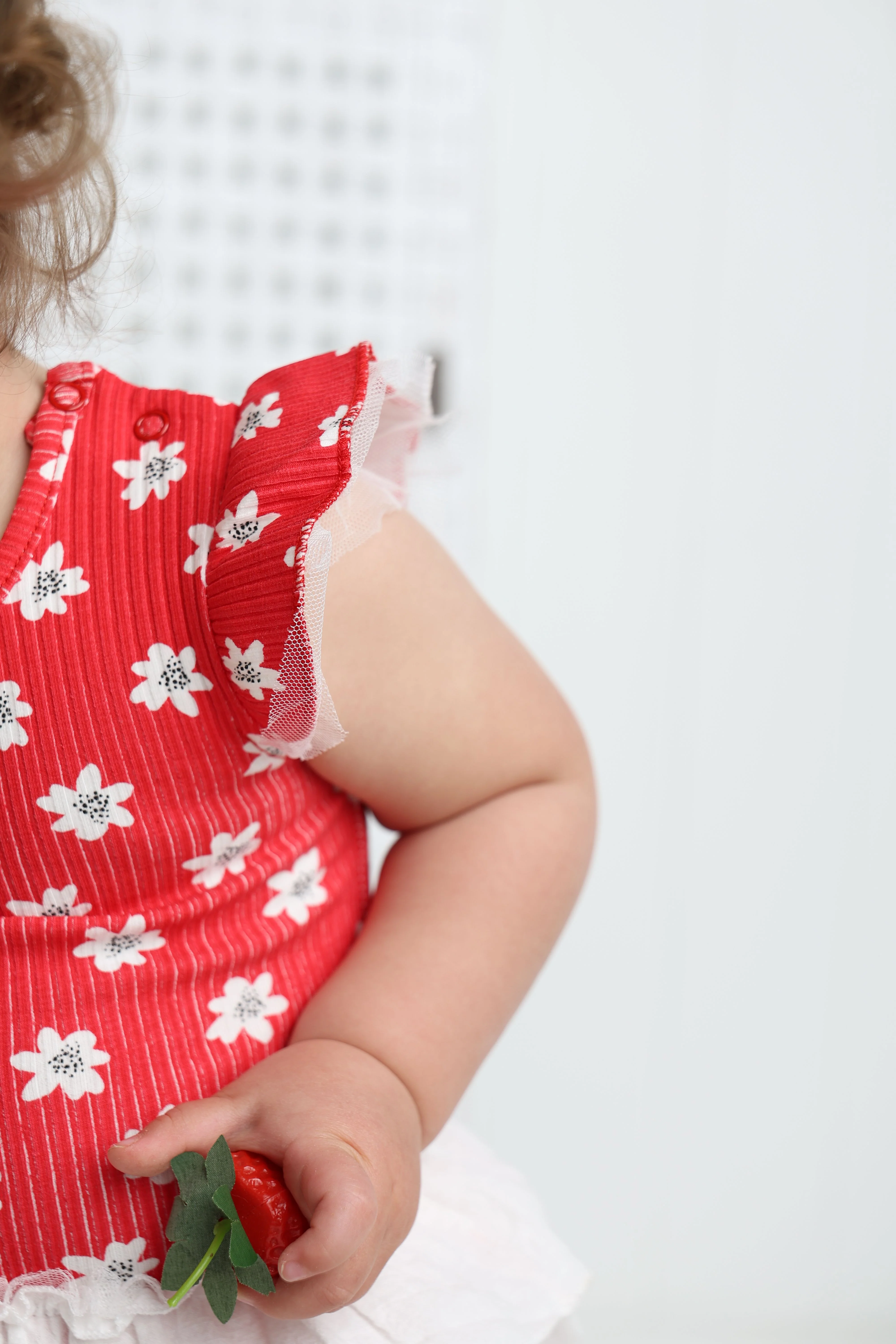 Poppy Red Print Tulle Bodysuit - Image 2