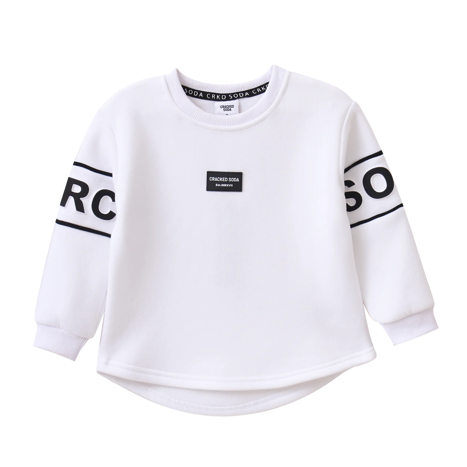 Rafi Detail Sleeve Crew - White - Image 6