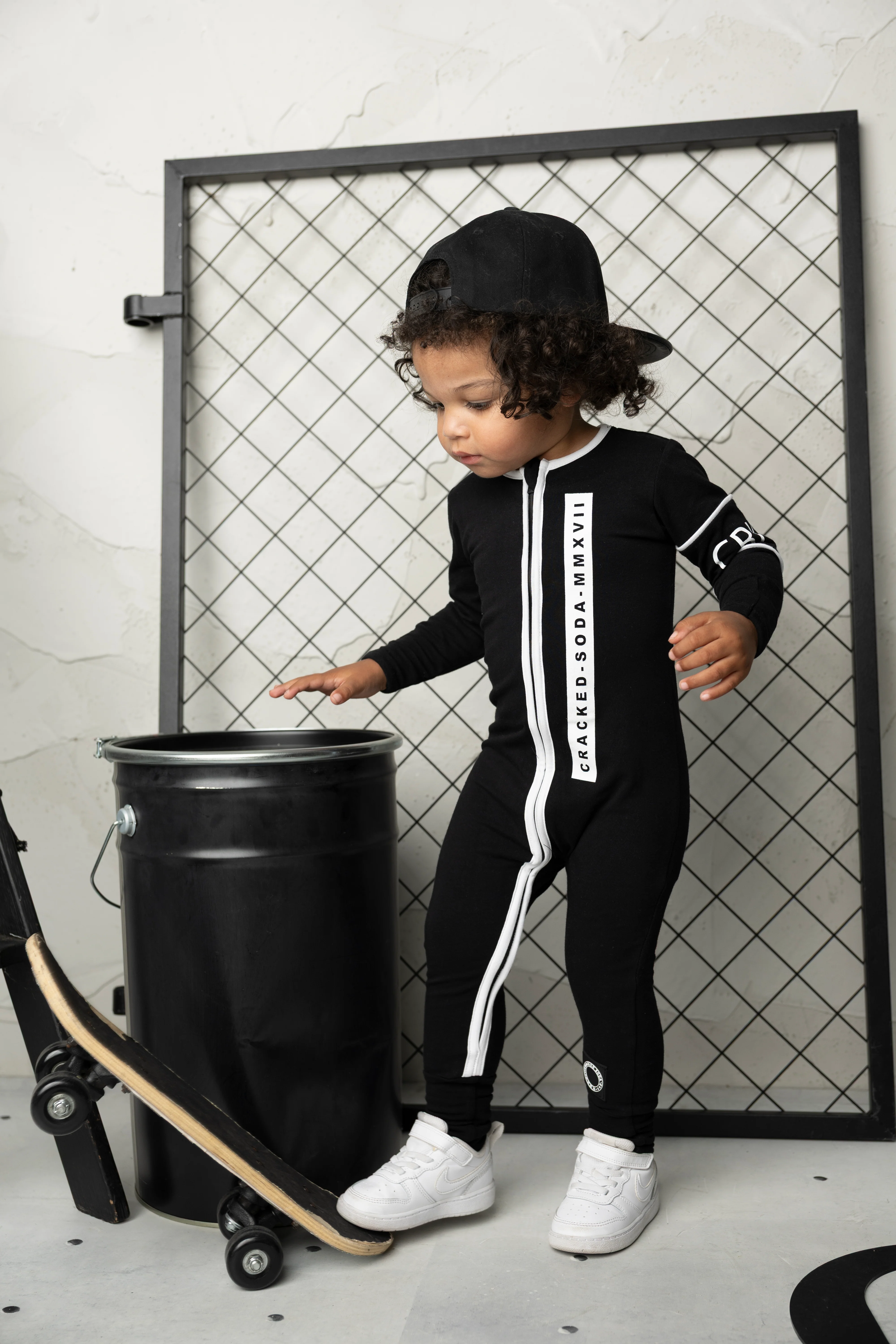 Rafi Detailed Romper - Black/White