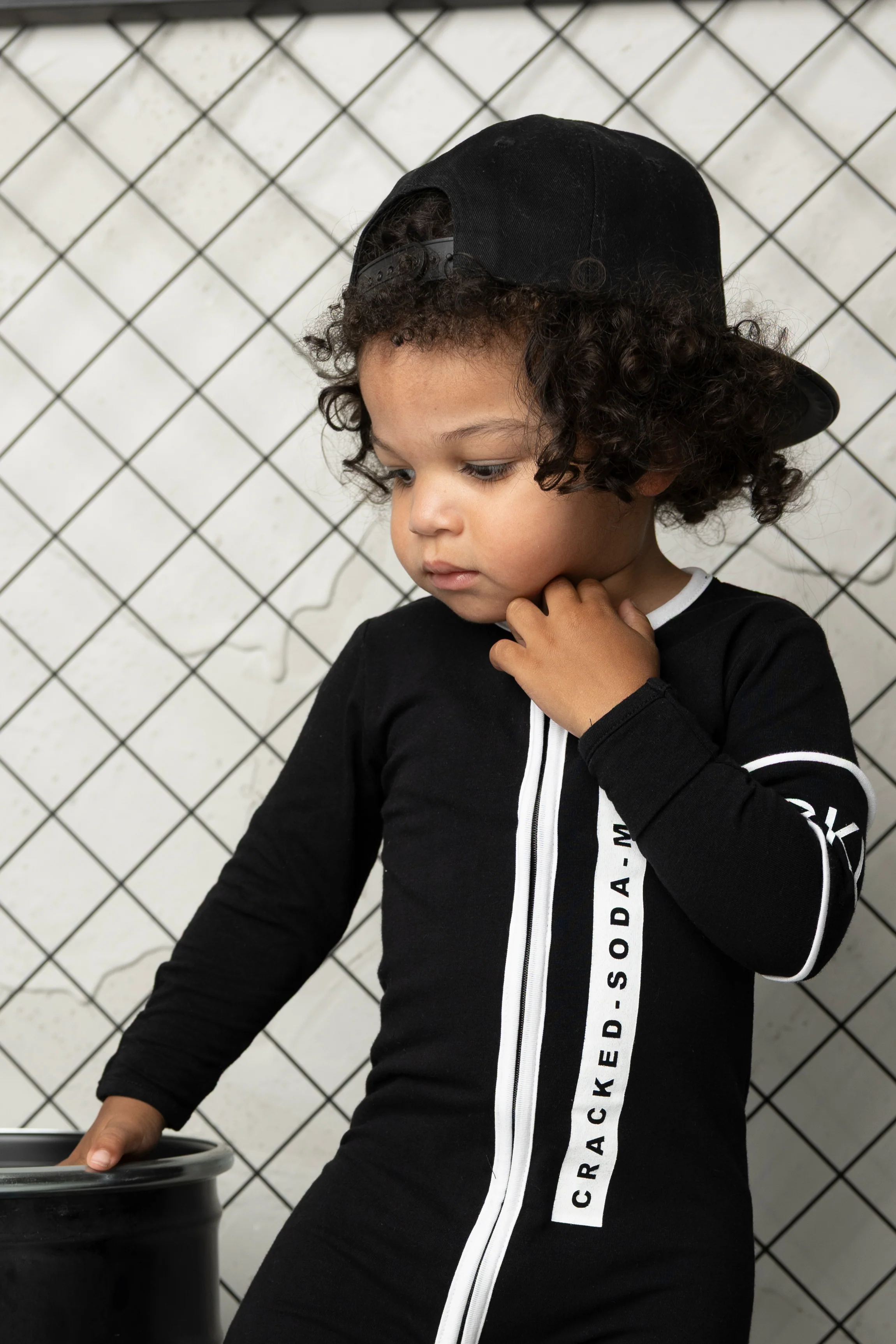 Rafi Detailed Romper - Black/White - Image 3