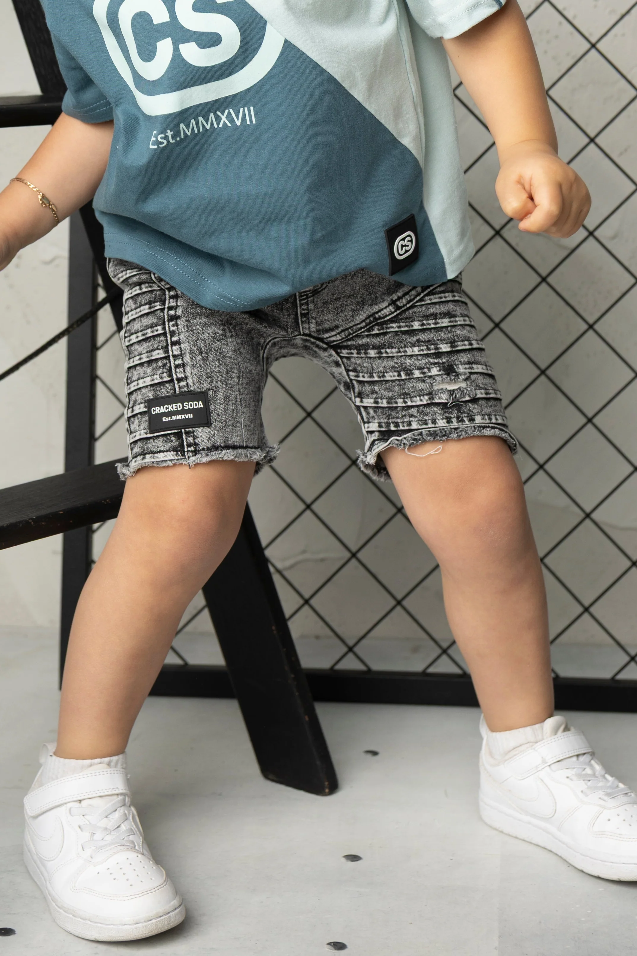 Rhodes Detailed Denim Shorts - Ash - Image 6