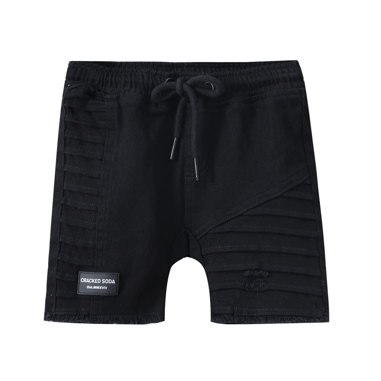 Rhodes Detailed Denim Shorts - Black - Image 3