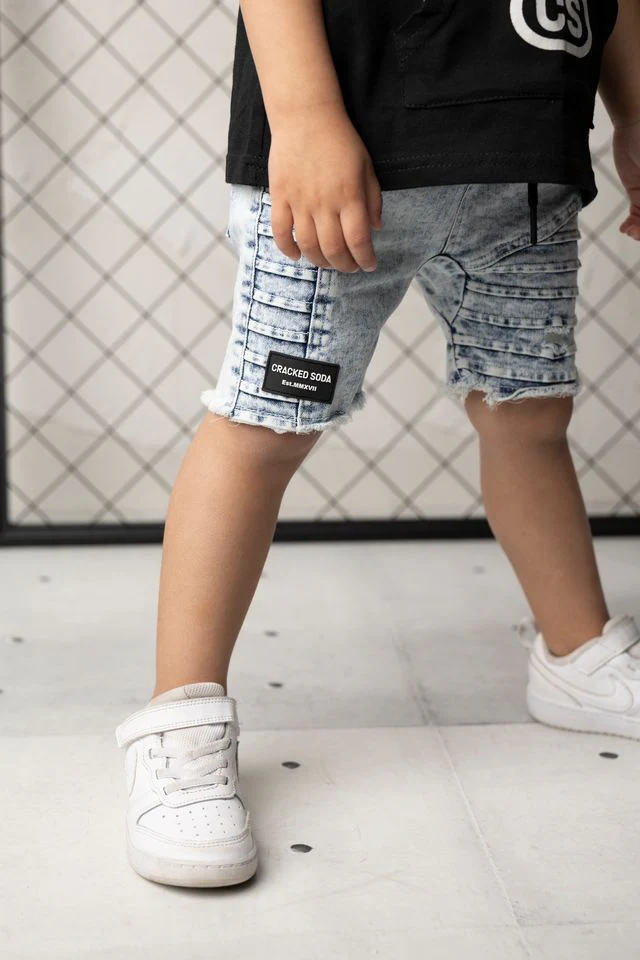 Rhodes Detailed Denim Shorts - Blue