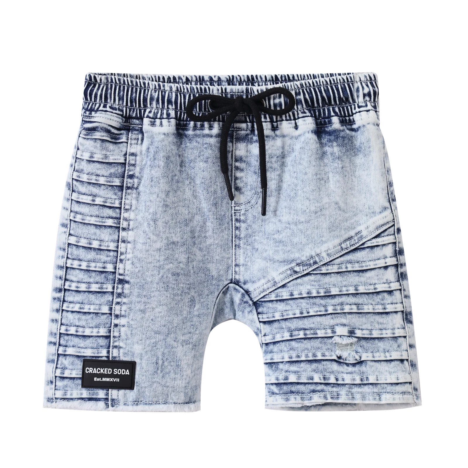 Rhodes Detailed Denim Shorts - Blue - Image 5
