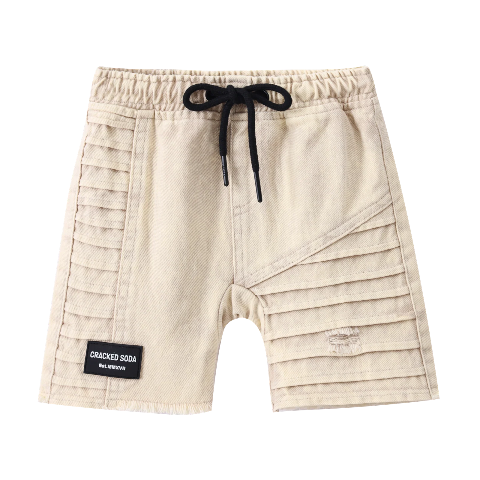 Rhodes Detailed Denim Shorts - Oat - Image 3