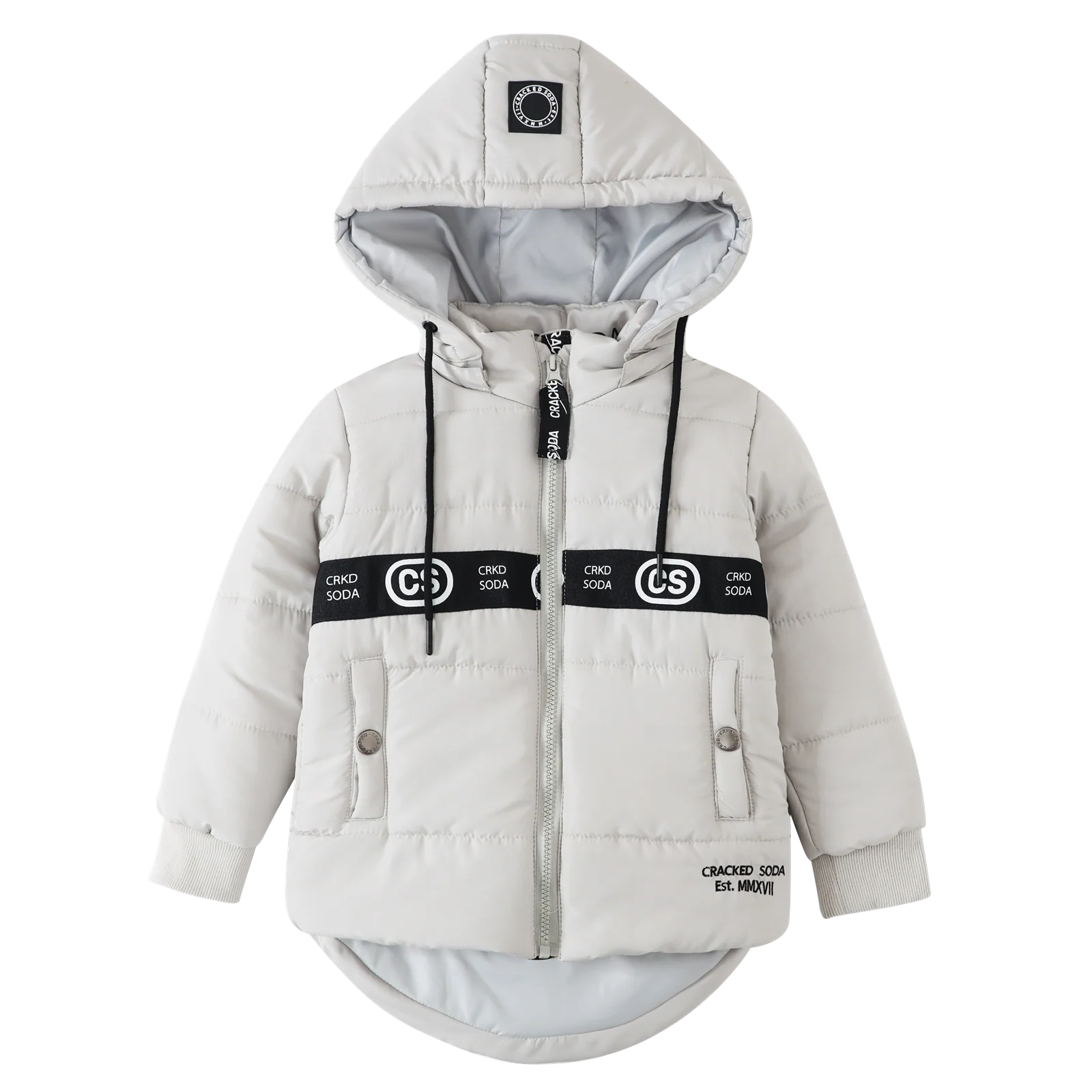 Riley Detailed Hooded Puffer Jacket - Oat - Image 11