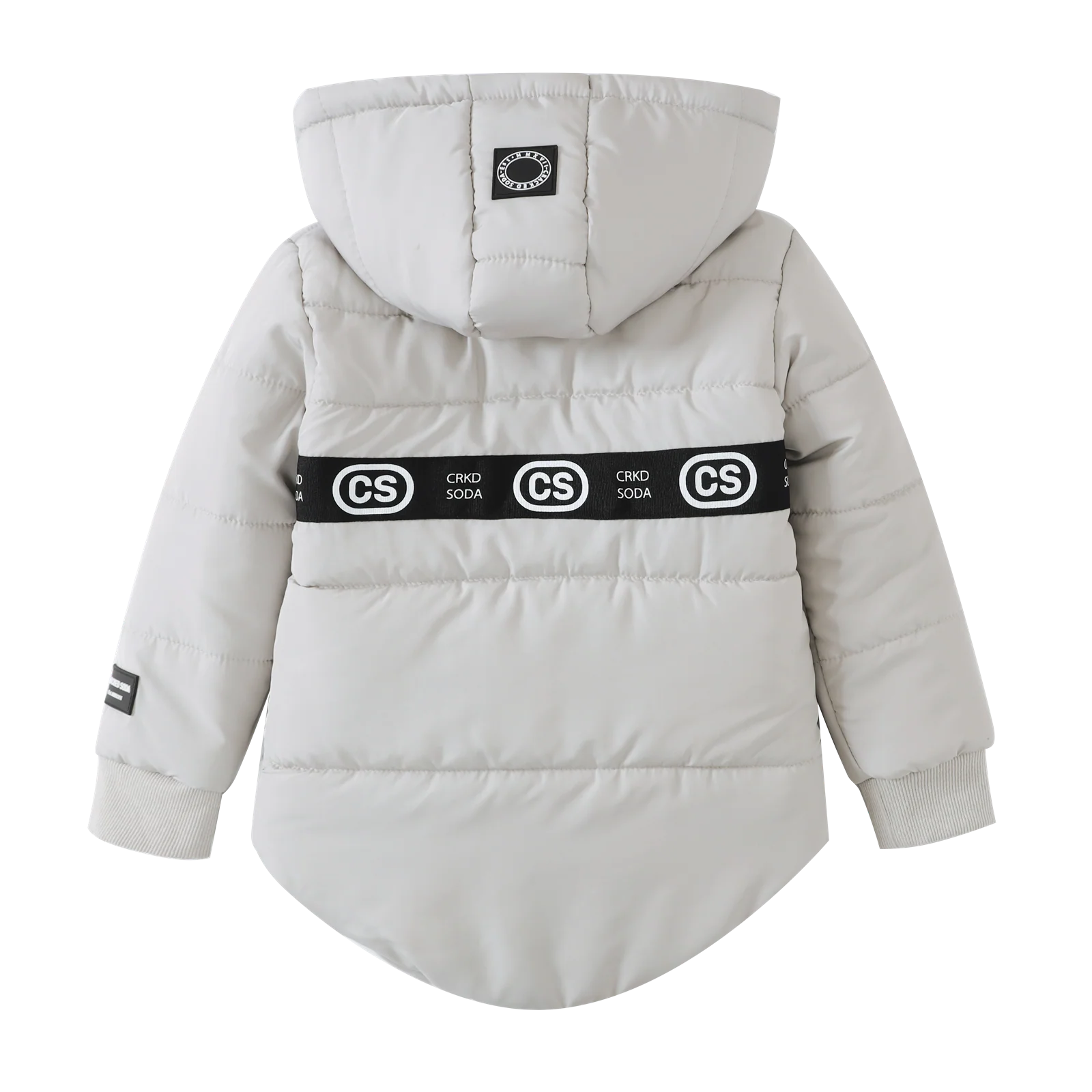 Riley Detailed Hooded Puffer Jacket - Oat - Image 12