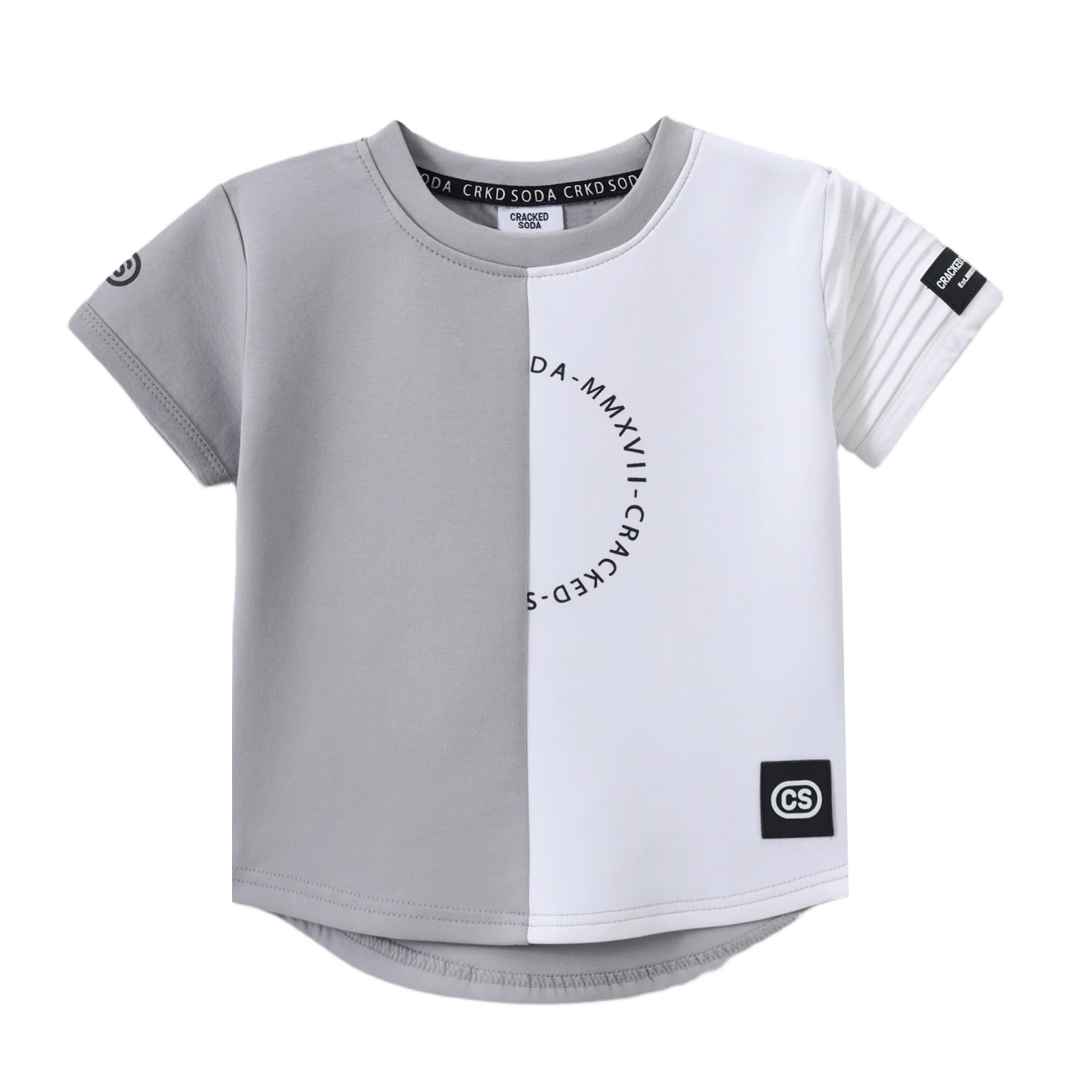River Detail Sleeve Tee - Cloud/White - Image 11