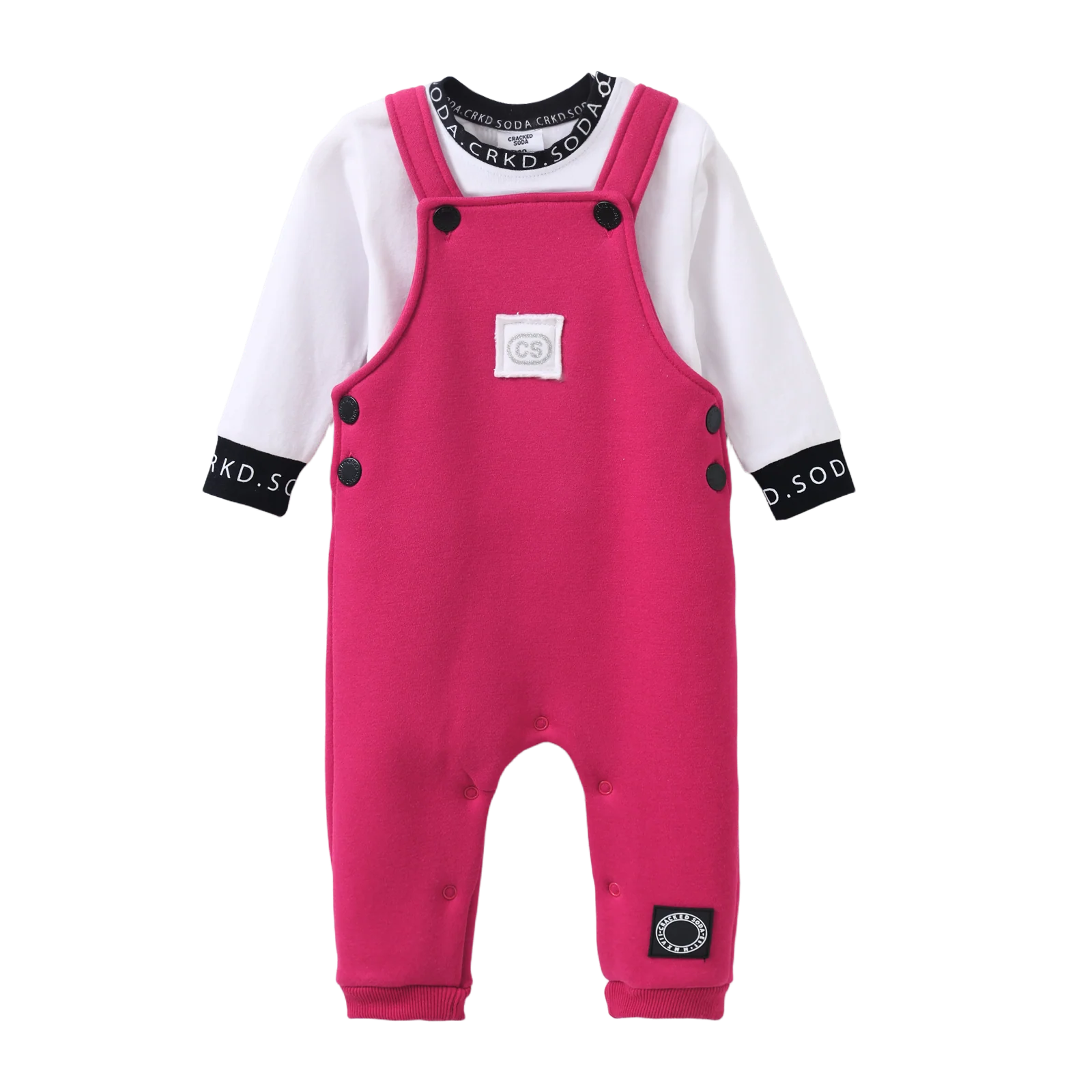 Ruby Detailed Overalls - Dark Pink