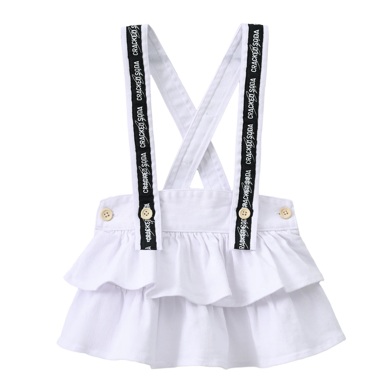 Sadie Overall Dress - White - Image 3