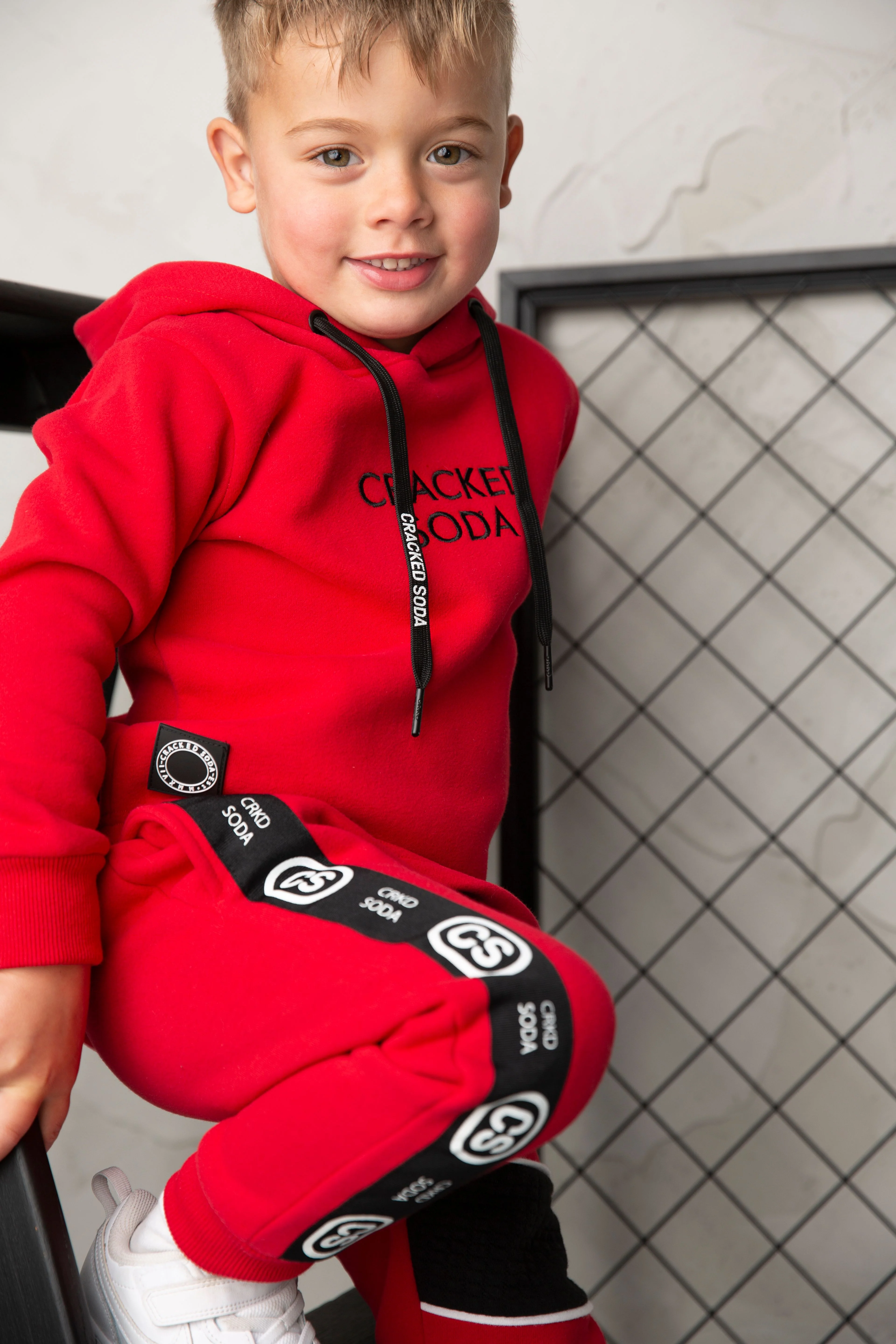 Sammy Detailed Hoodie - Red
