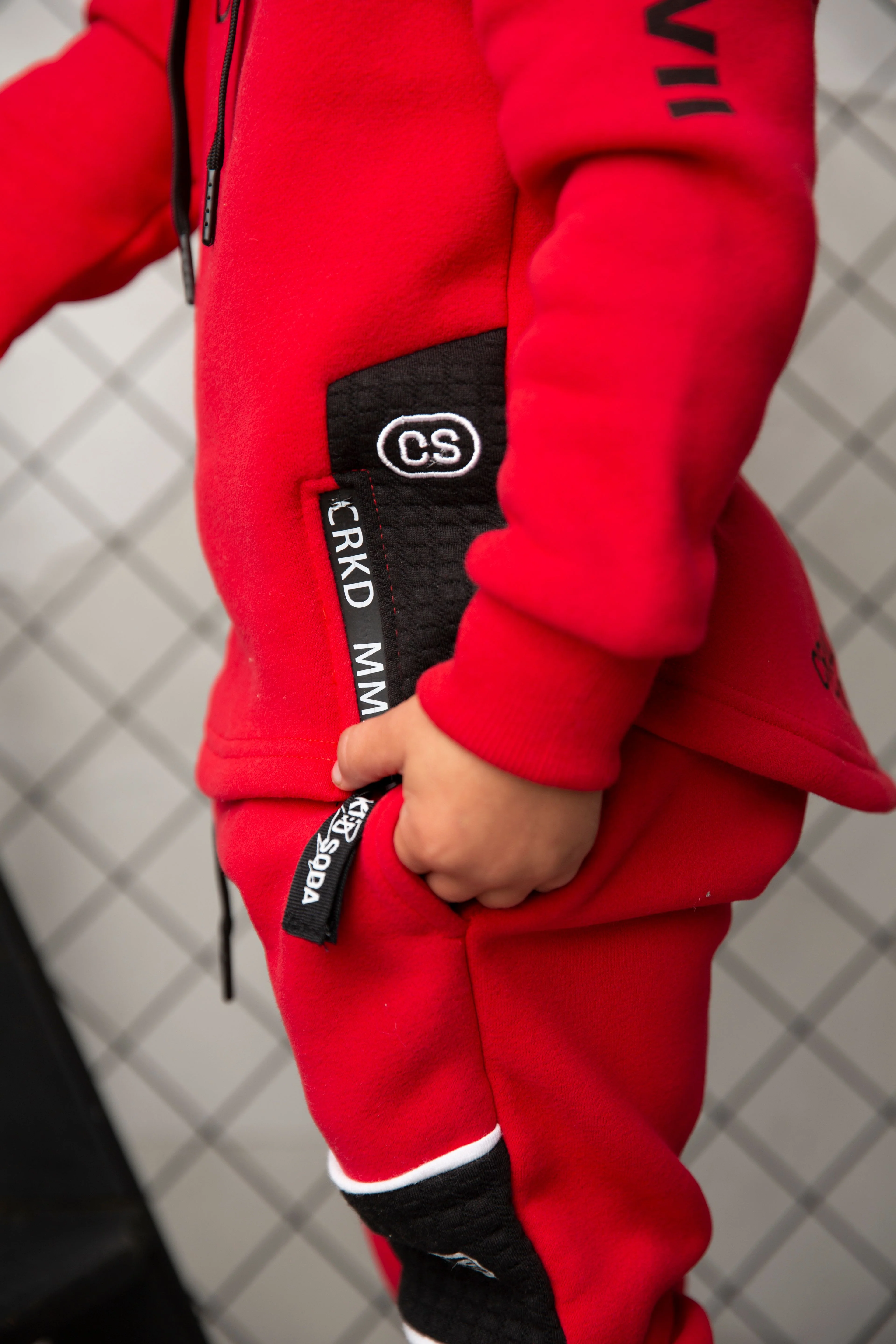 Sammy Detailed Hoodie - Red - Image 4