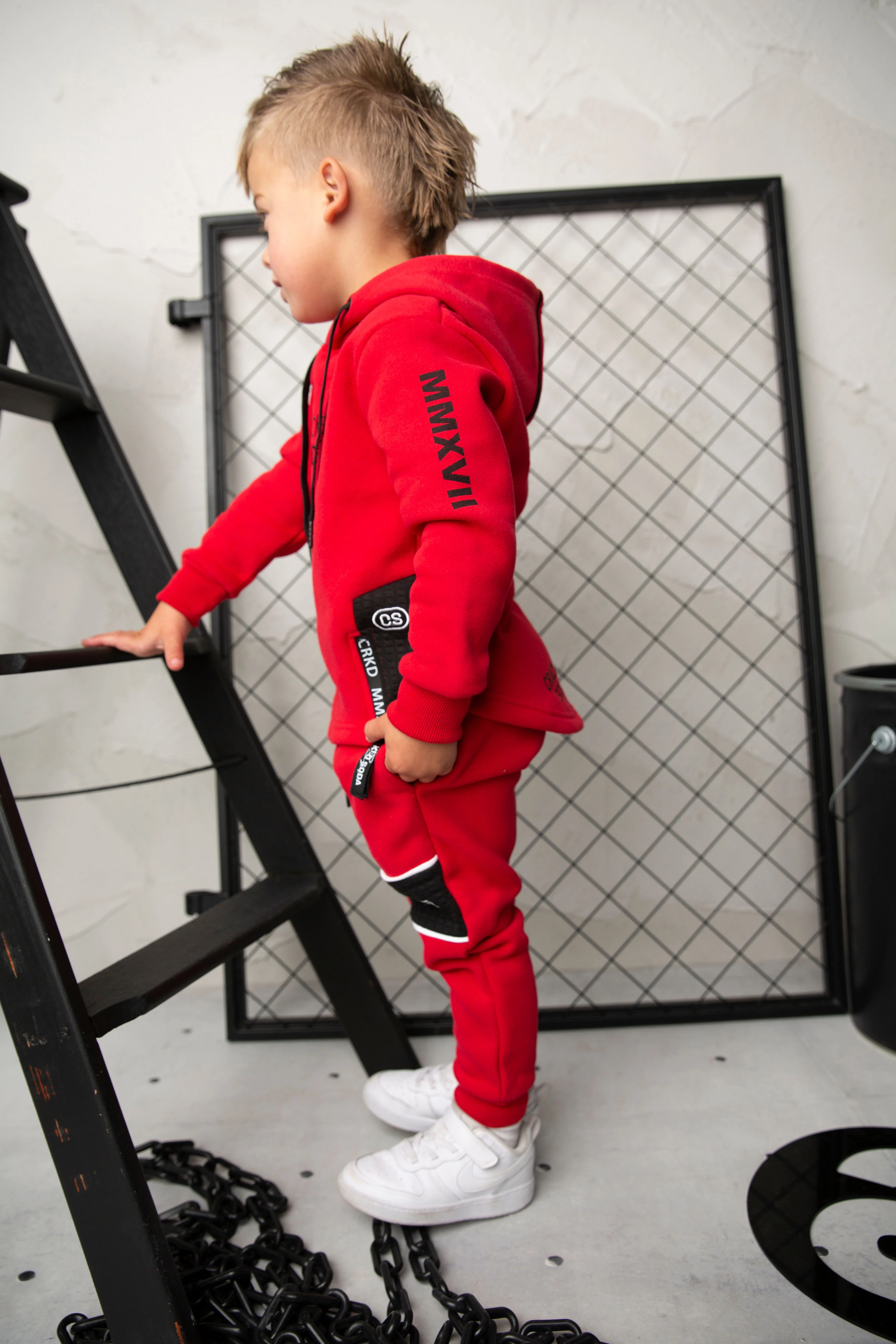 Sammy Detailed Hoodie - Red - Image 5