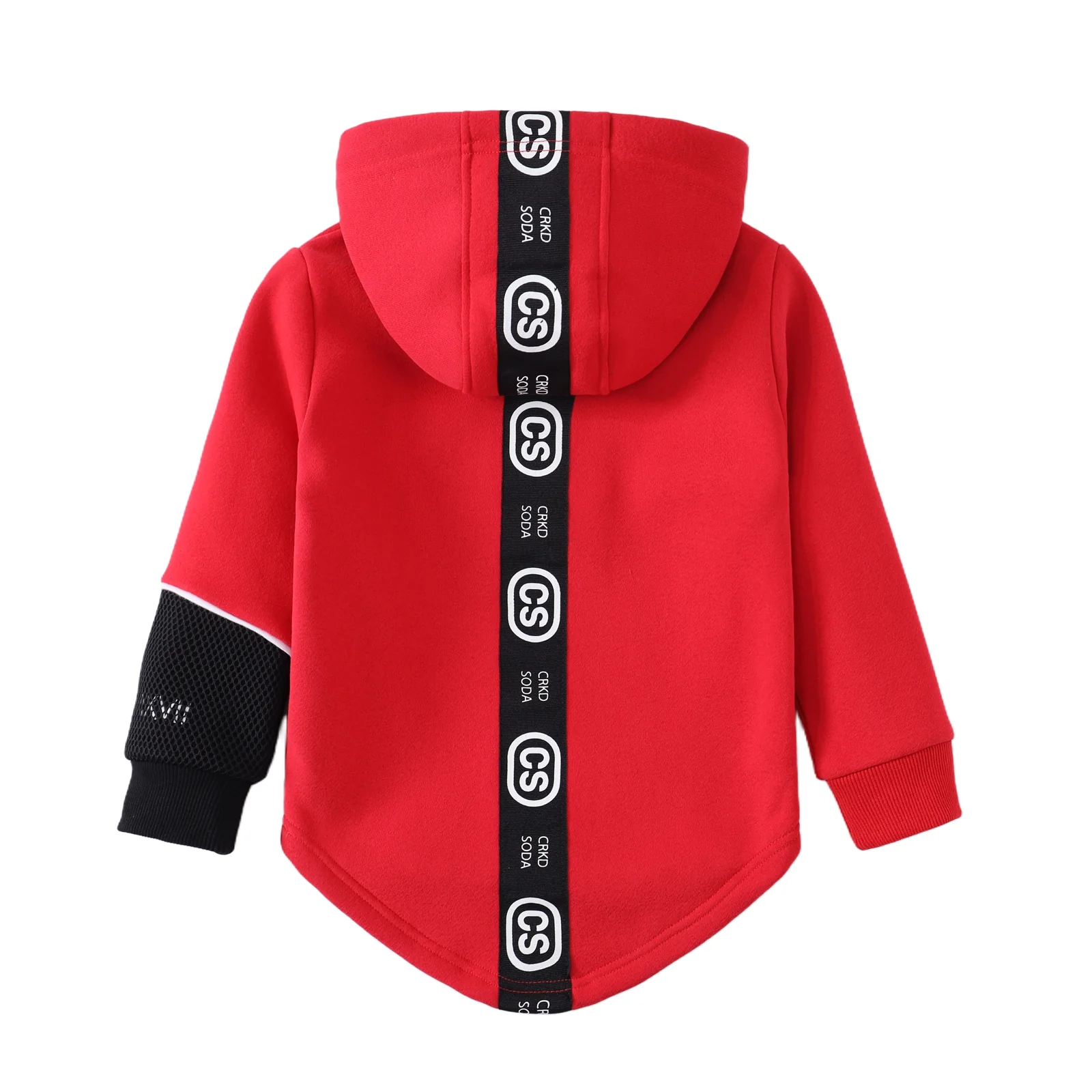 Sammy Detailed Strip Hoodie - Red - Image 8