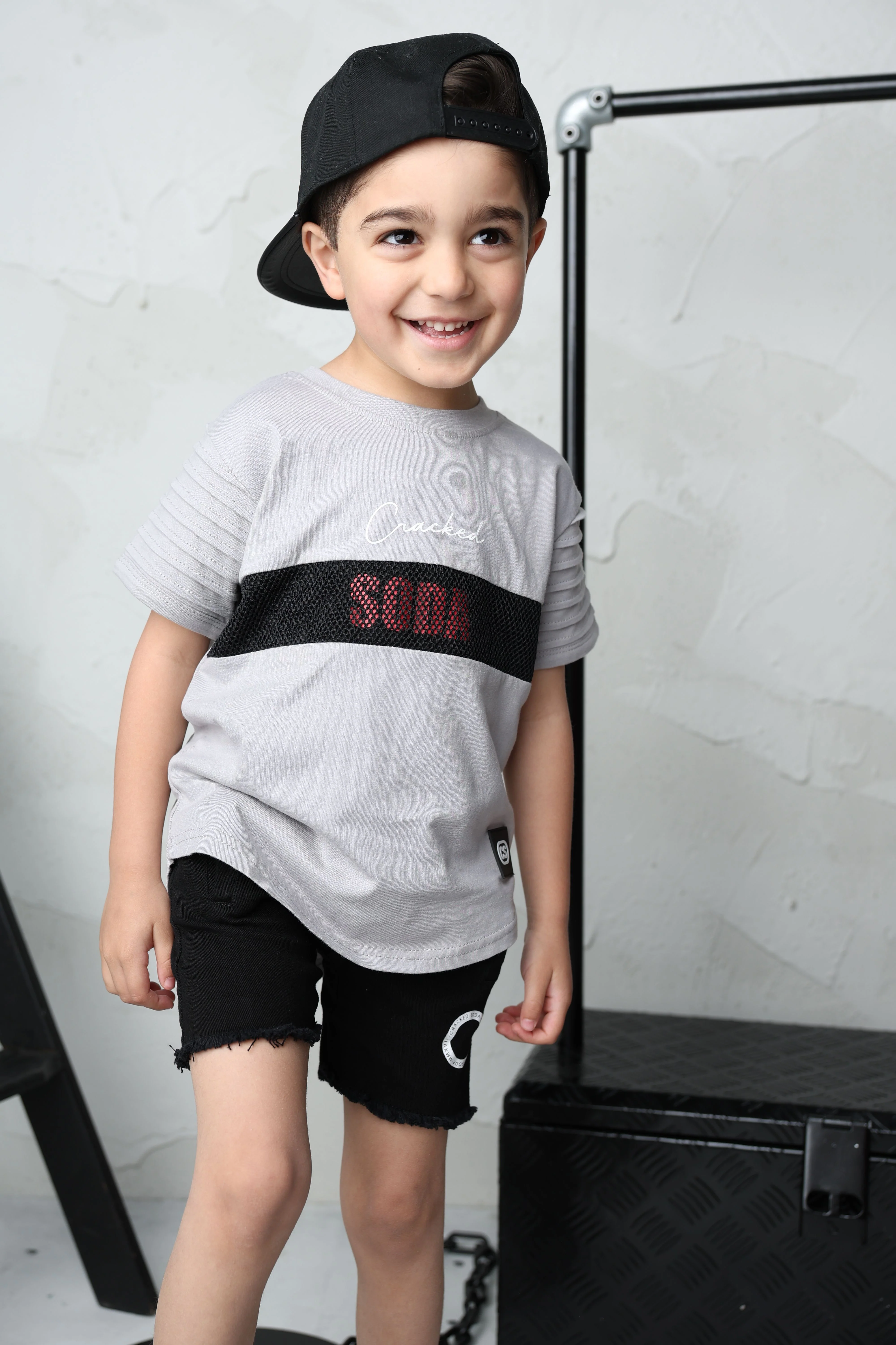 Sammy Detailed Tee - Grey - Image 5
