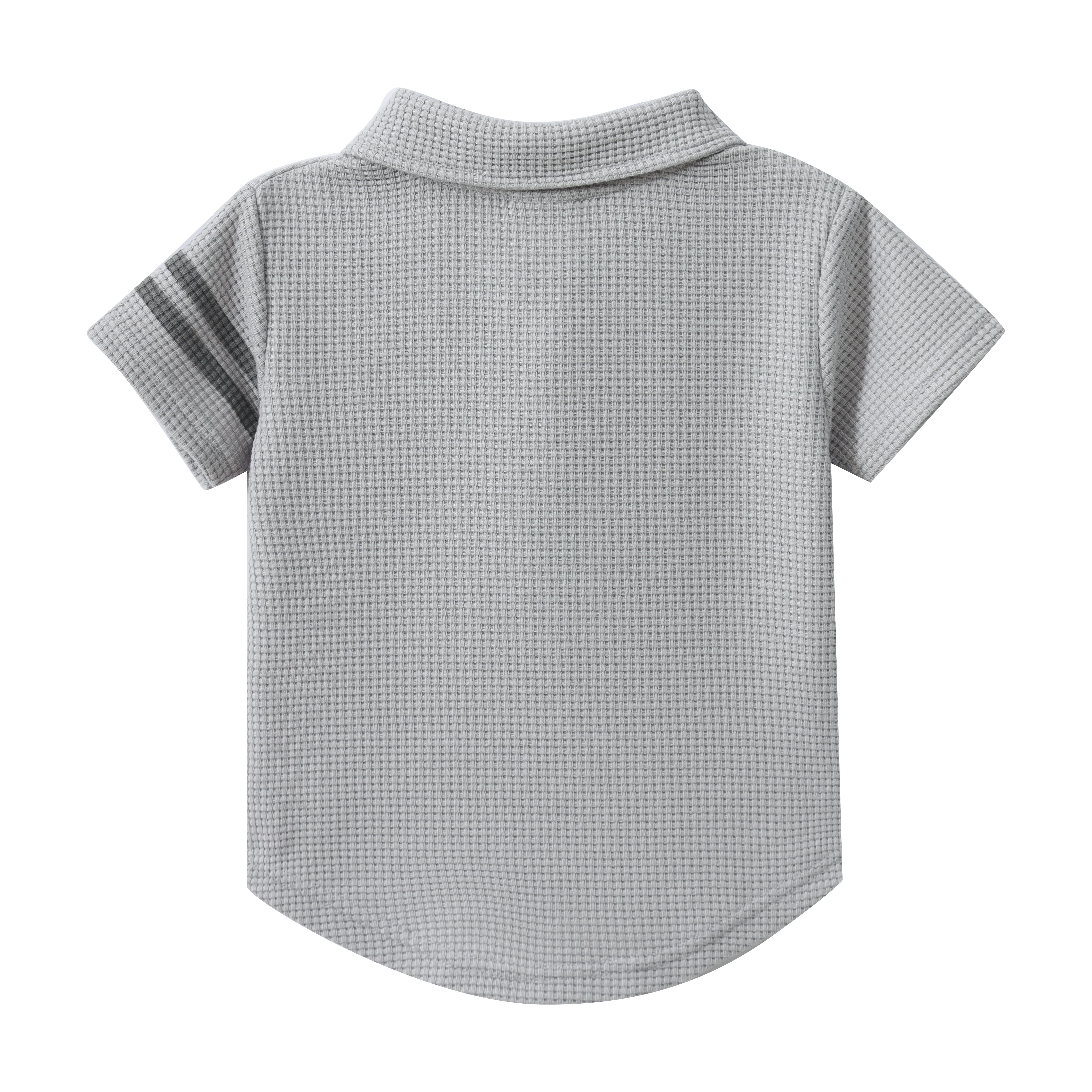Sammy Waffle Polo - Grey - Image 8