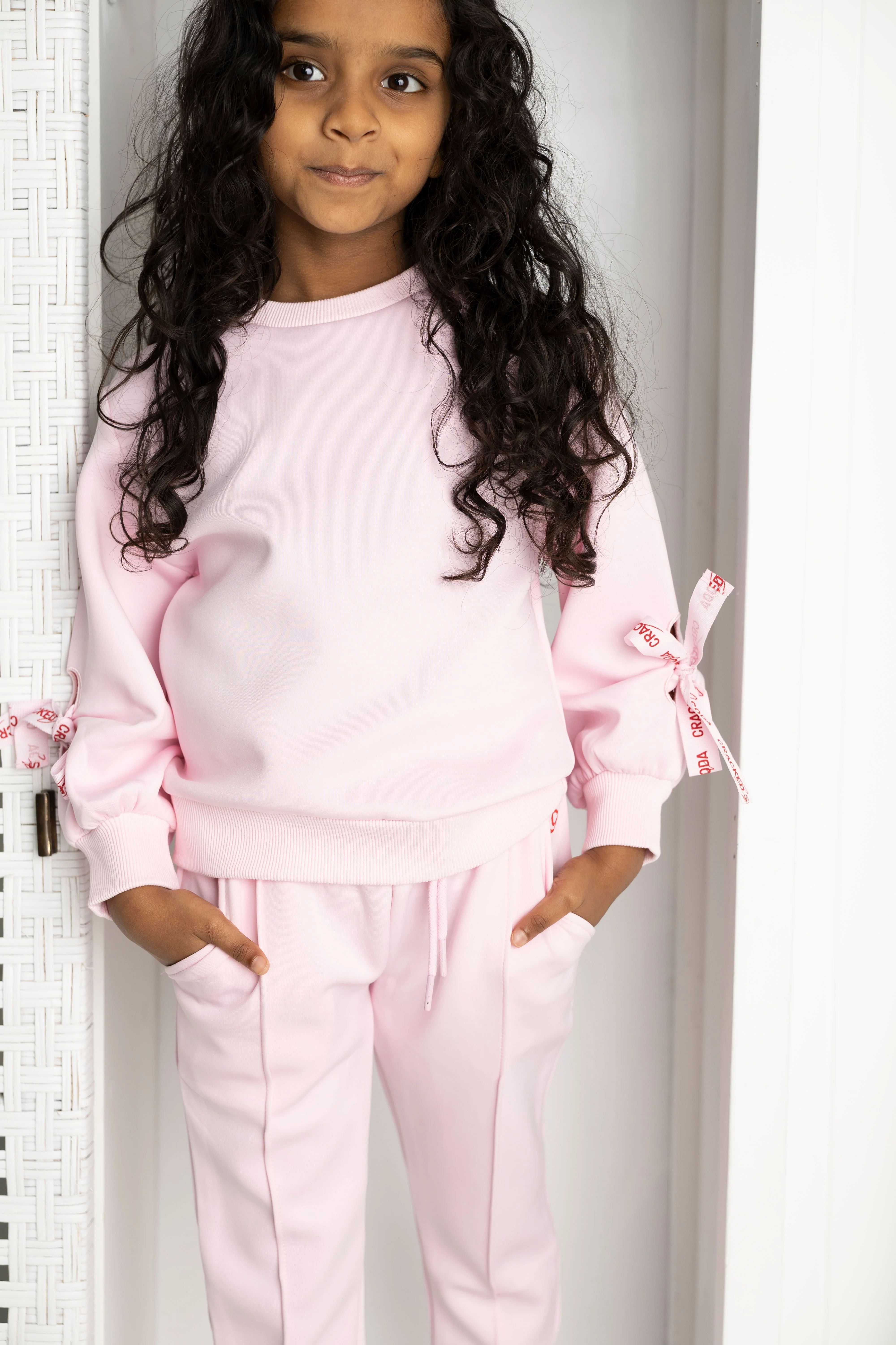 Scarlett Bow Crew & Pant Set - Pink - Image 5