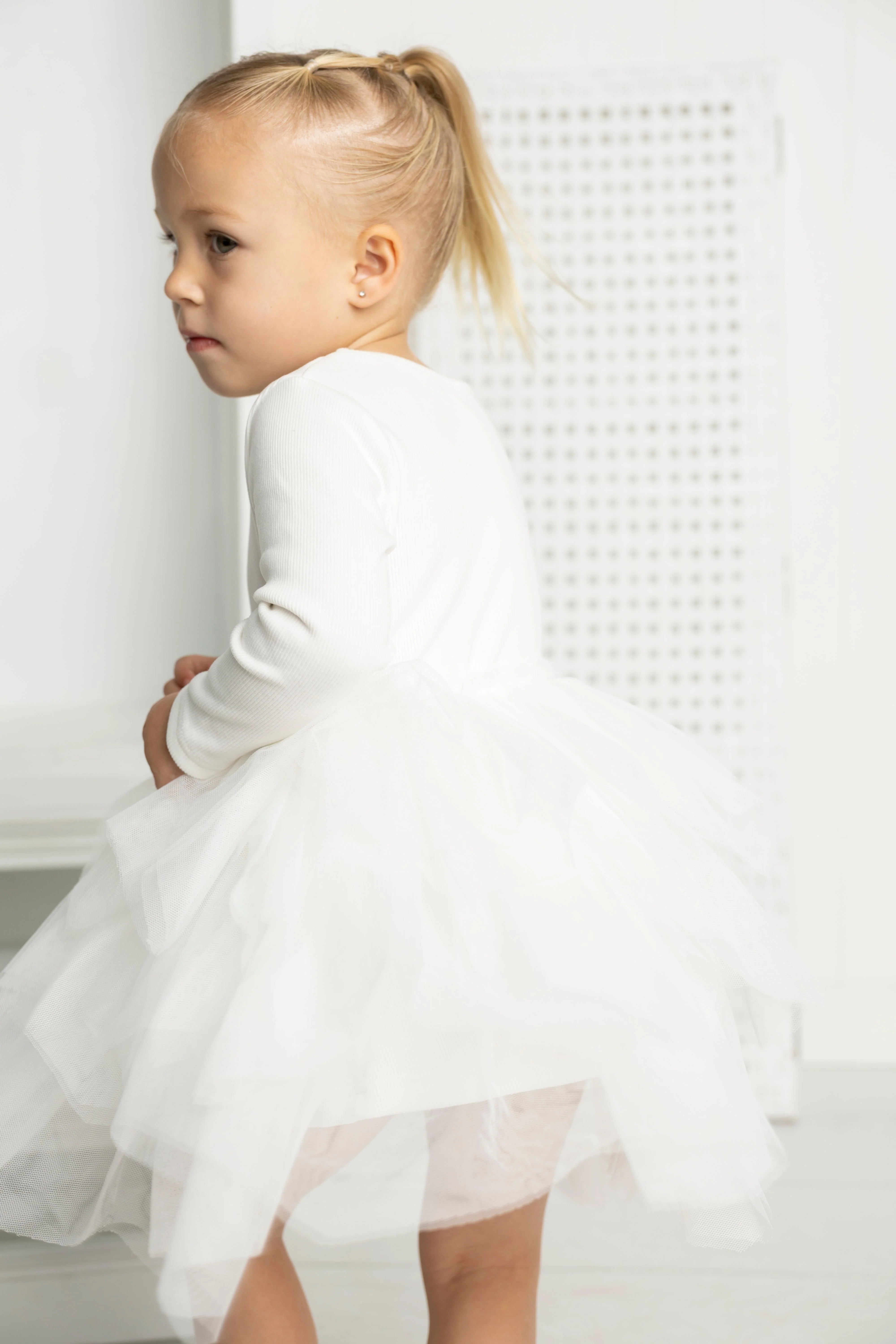 Scarlett Bow Tutu - Cream White - Image 2