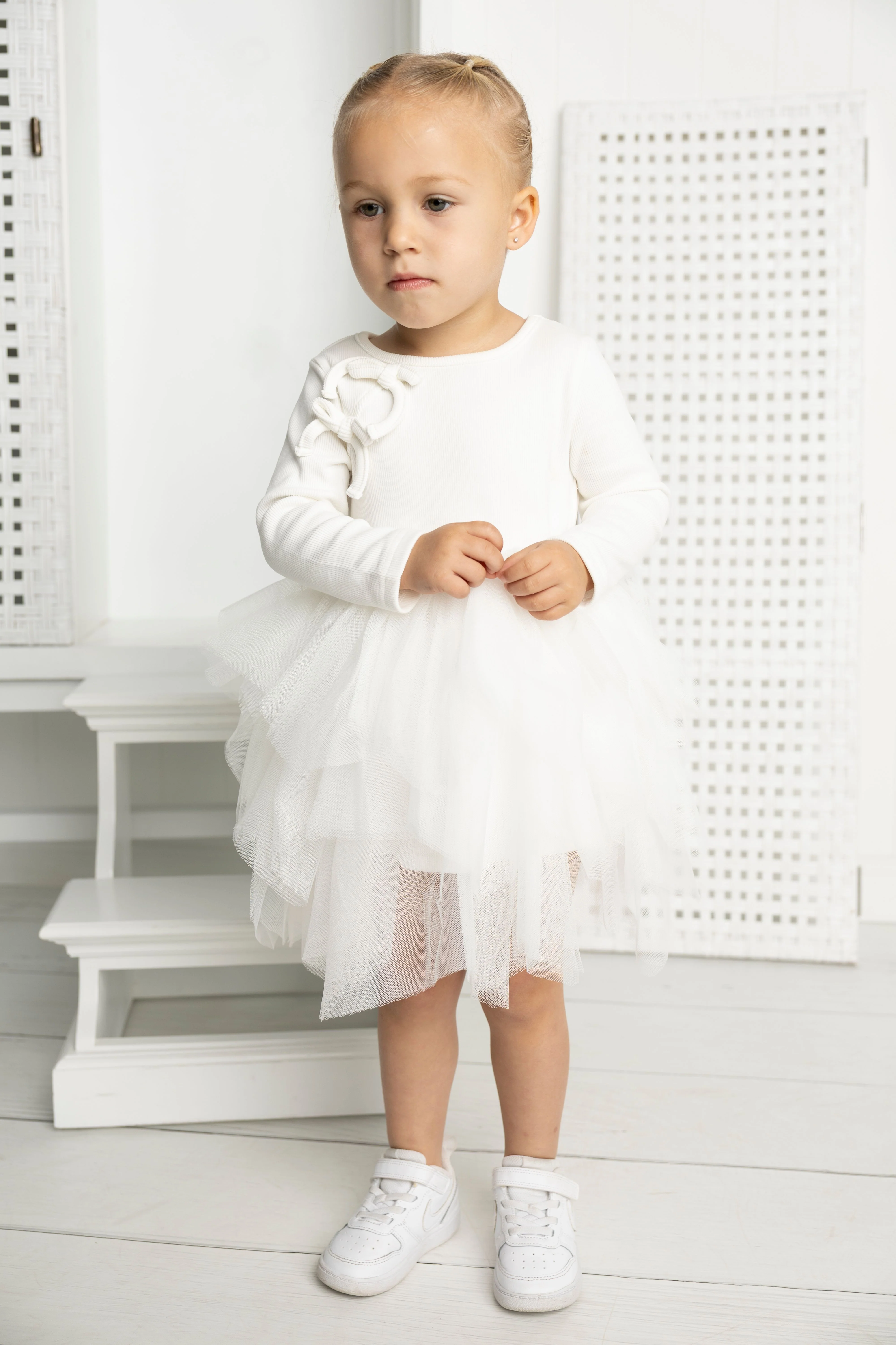 Scarlett Bow Tutu - Cream White - Image 6