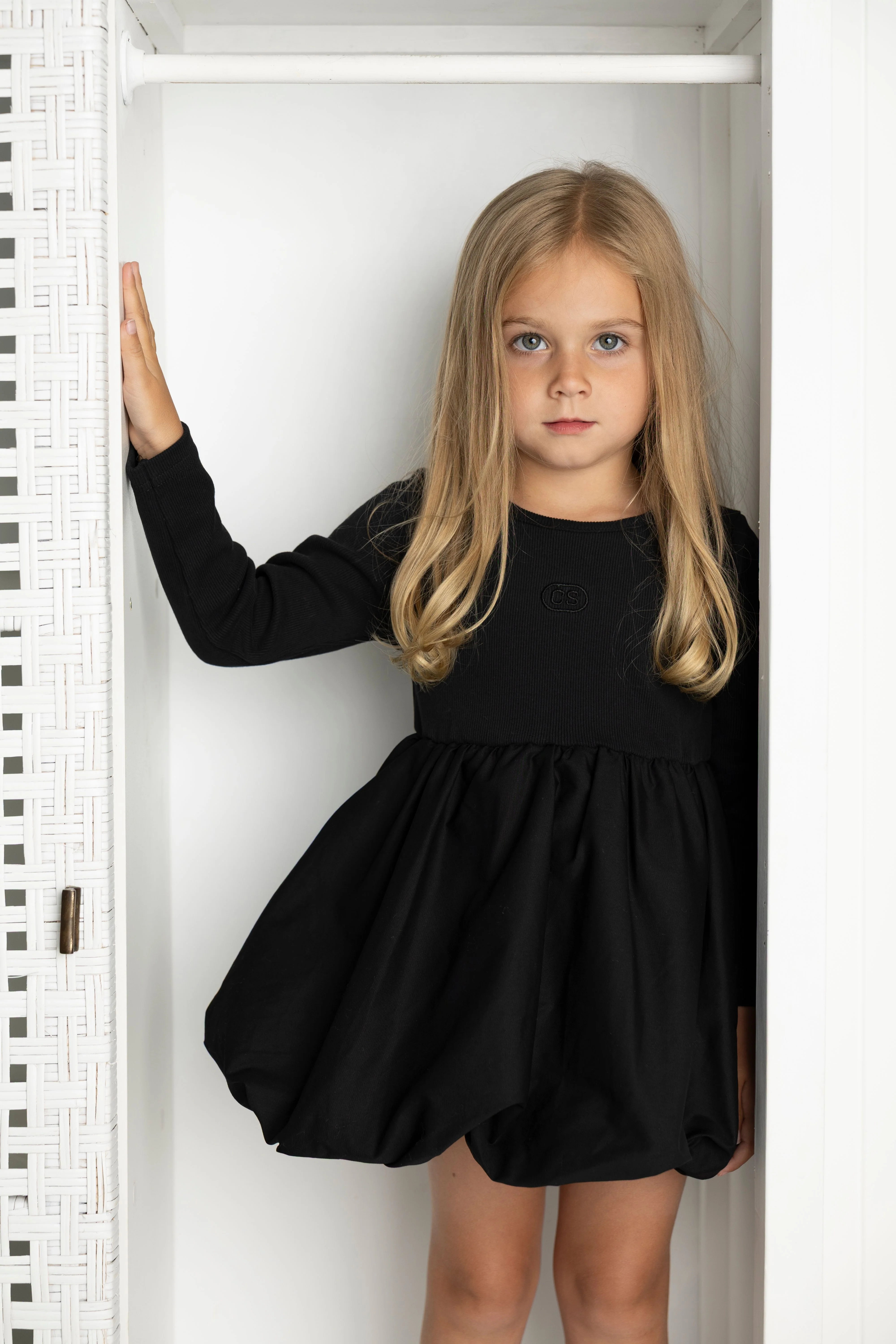 Scarlett Detailed Bubble Dress - Black - Image 4