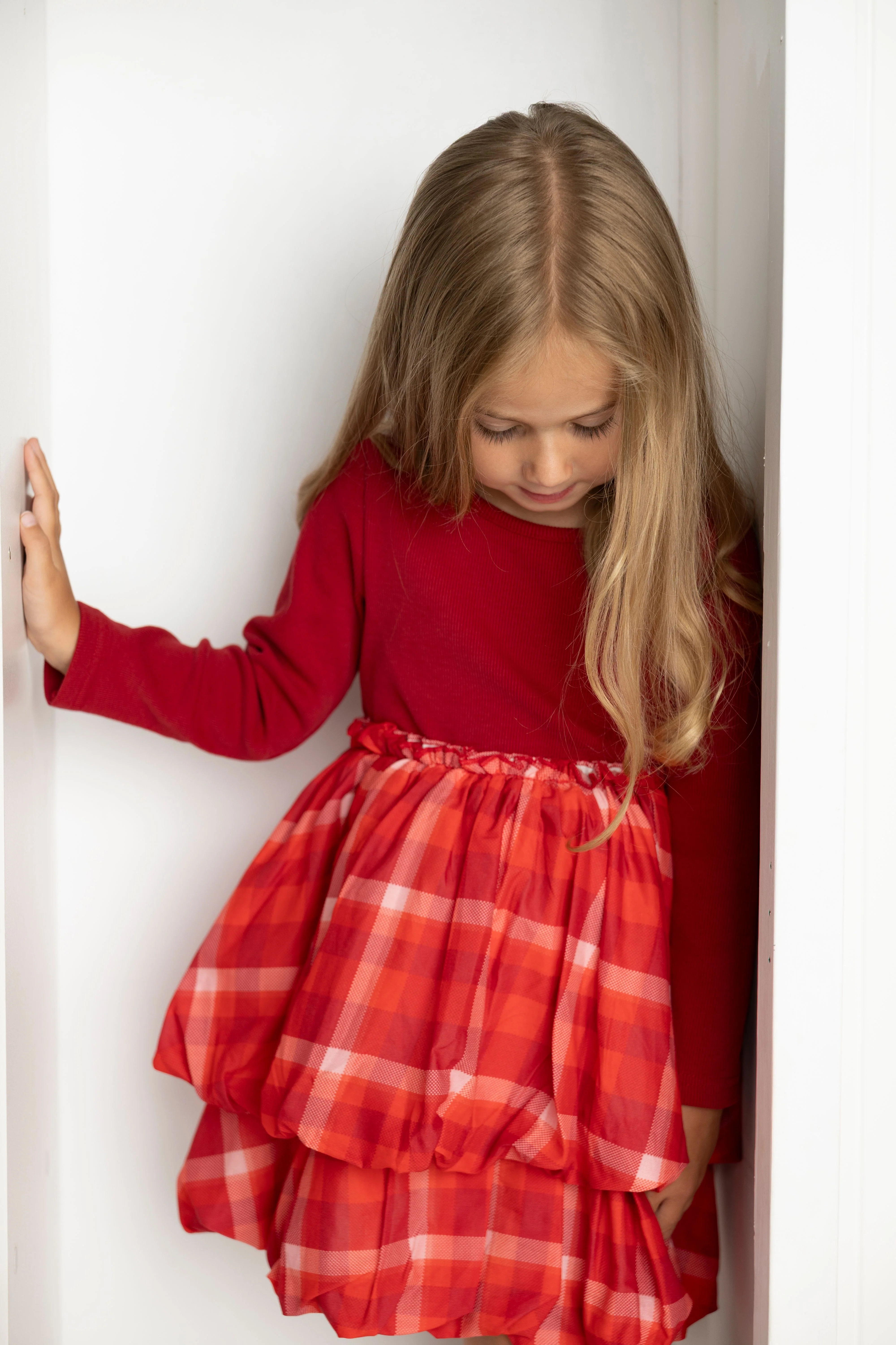 Scarlett Fleece Ribbed Check Dress - Image 2