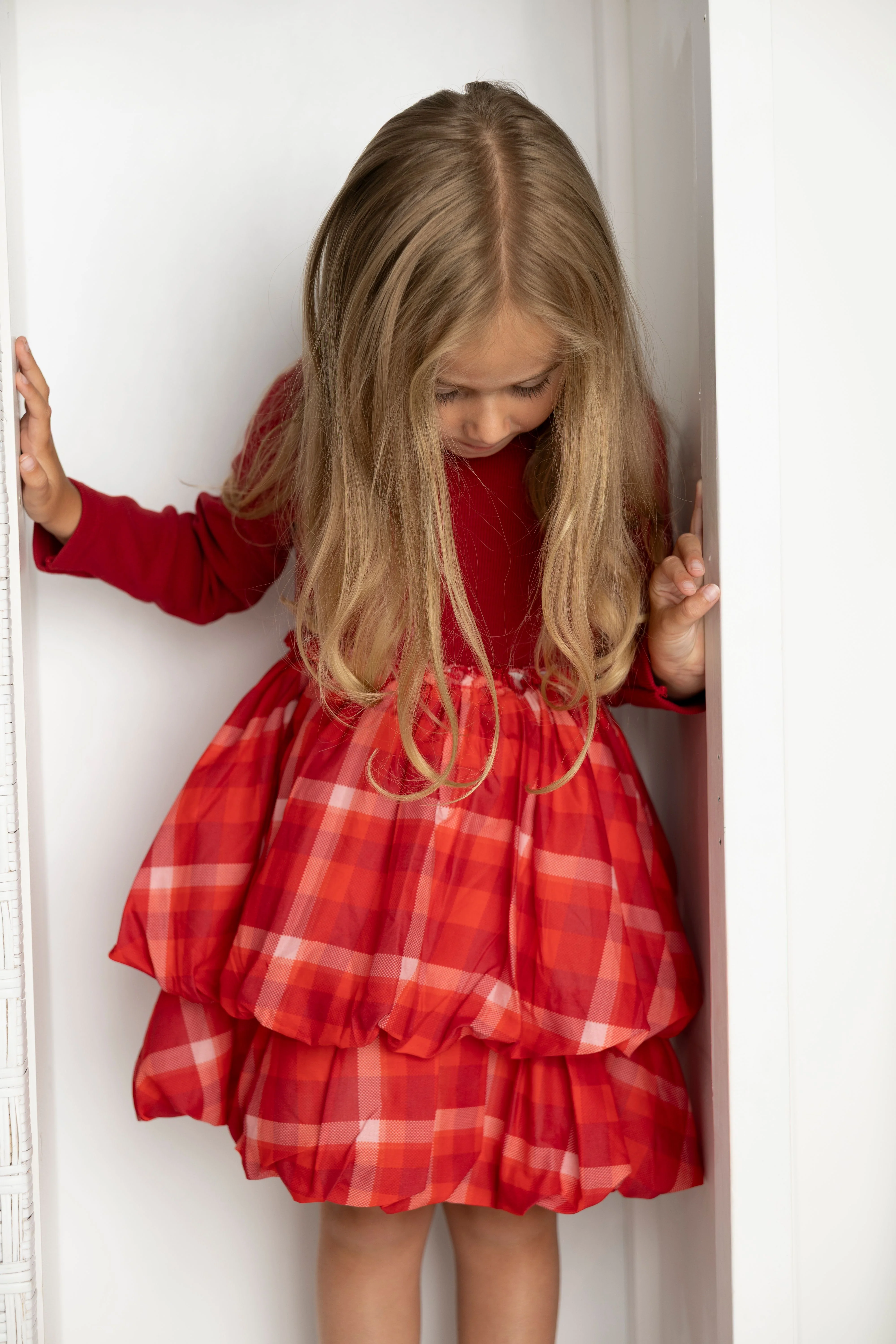 Scarlett Fleece Ribbed Check Dress - Image 6