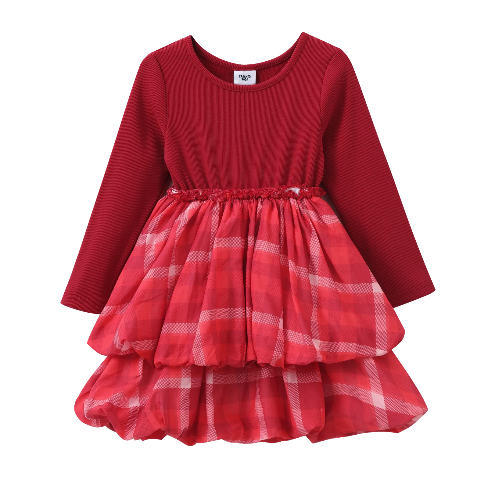 Scarlett Fleece Ribbed Check Dress - Image 7