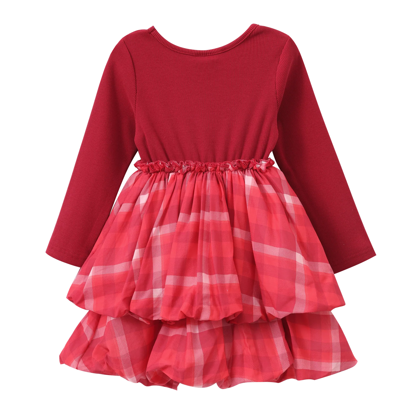 Scarlett Fleece Ribbed Check Dress - Image 8