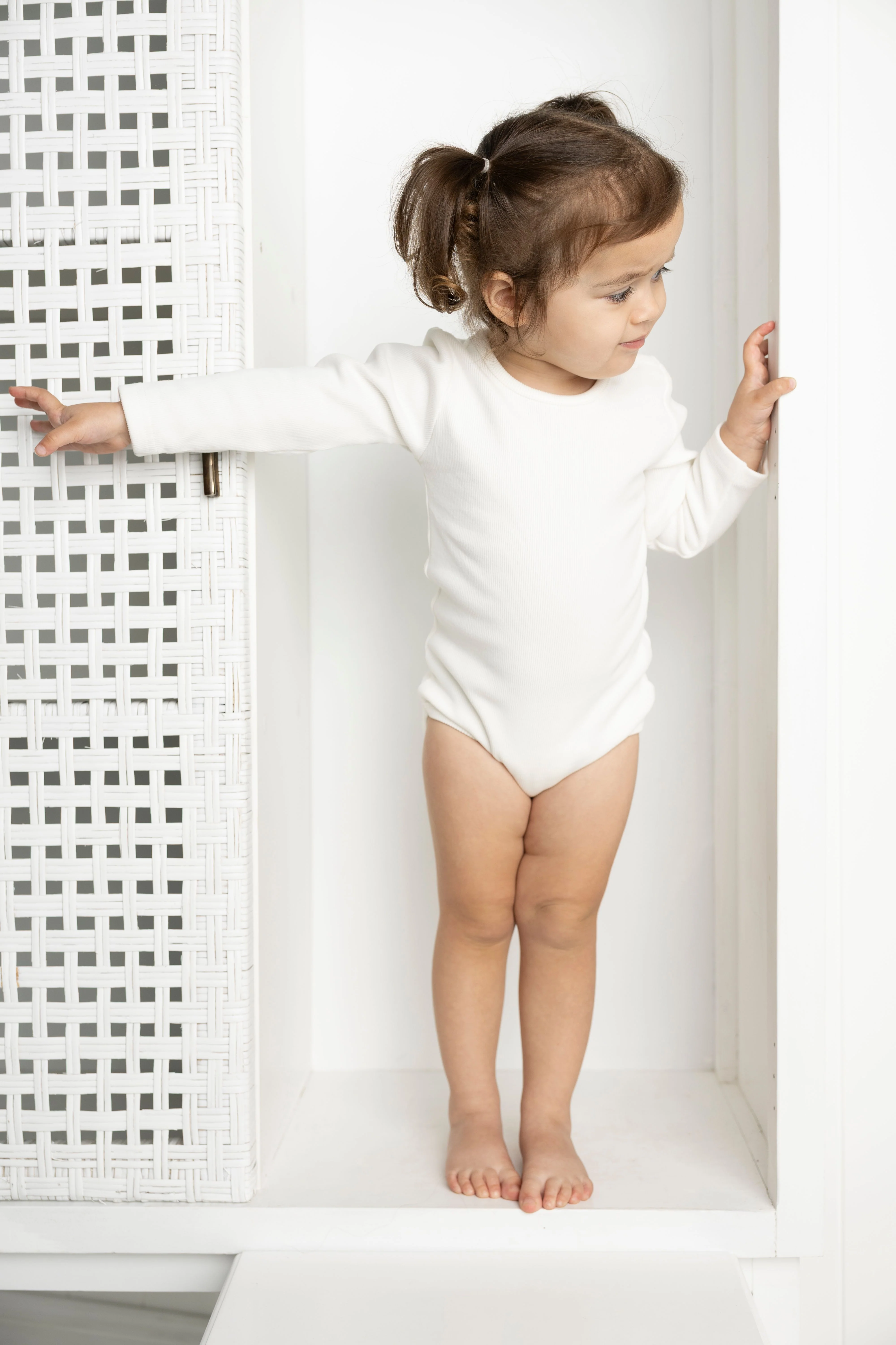 Scarlett Ribbed Fleece Bodysuit - Cream White