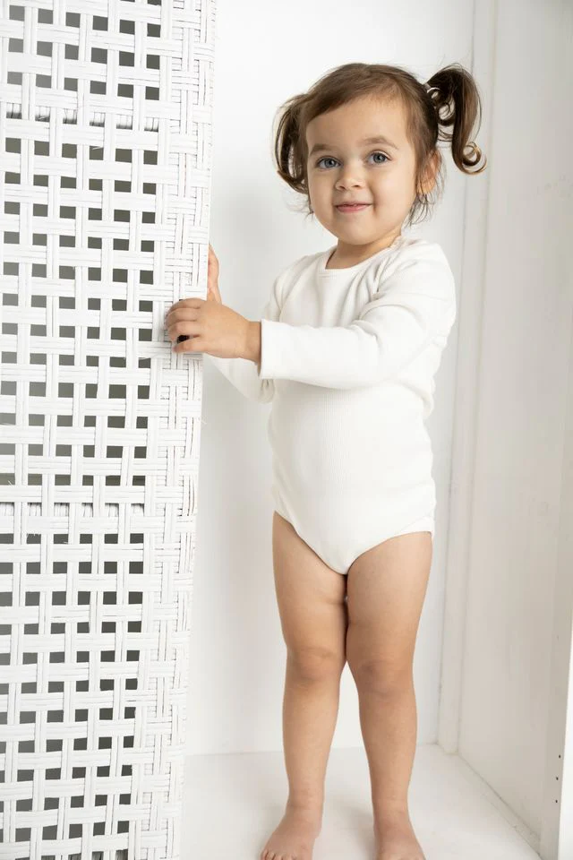 Scarlett Ribbed Fleece Bodysuit - Cream White - Image 2