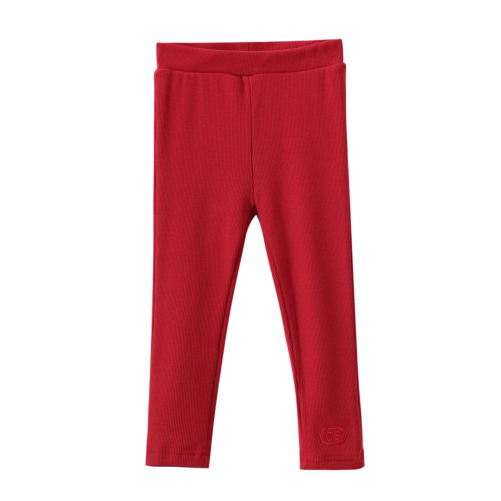 Scarlett Ribbed Fleece Leggings - Cherry - Image 5