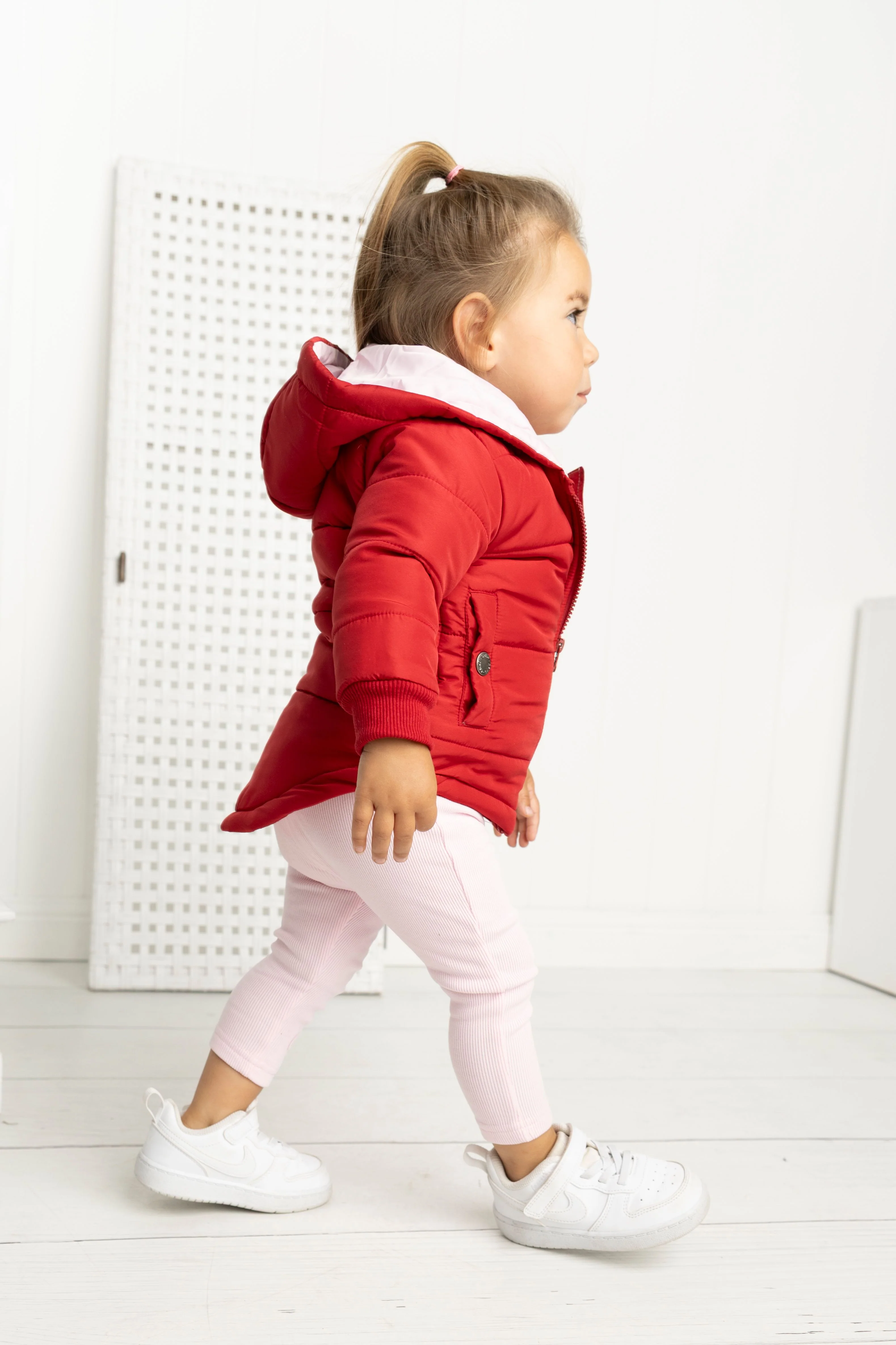 Scarlett Ribbed Fleece Leggings - Pink - Image 5