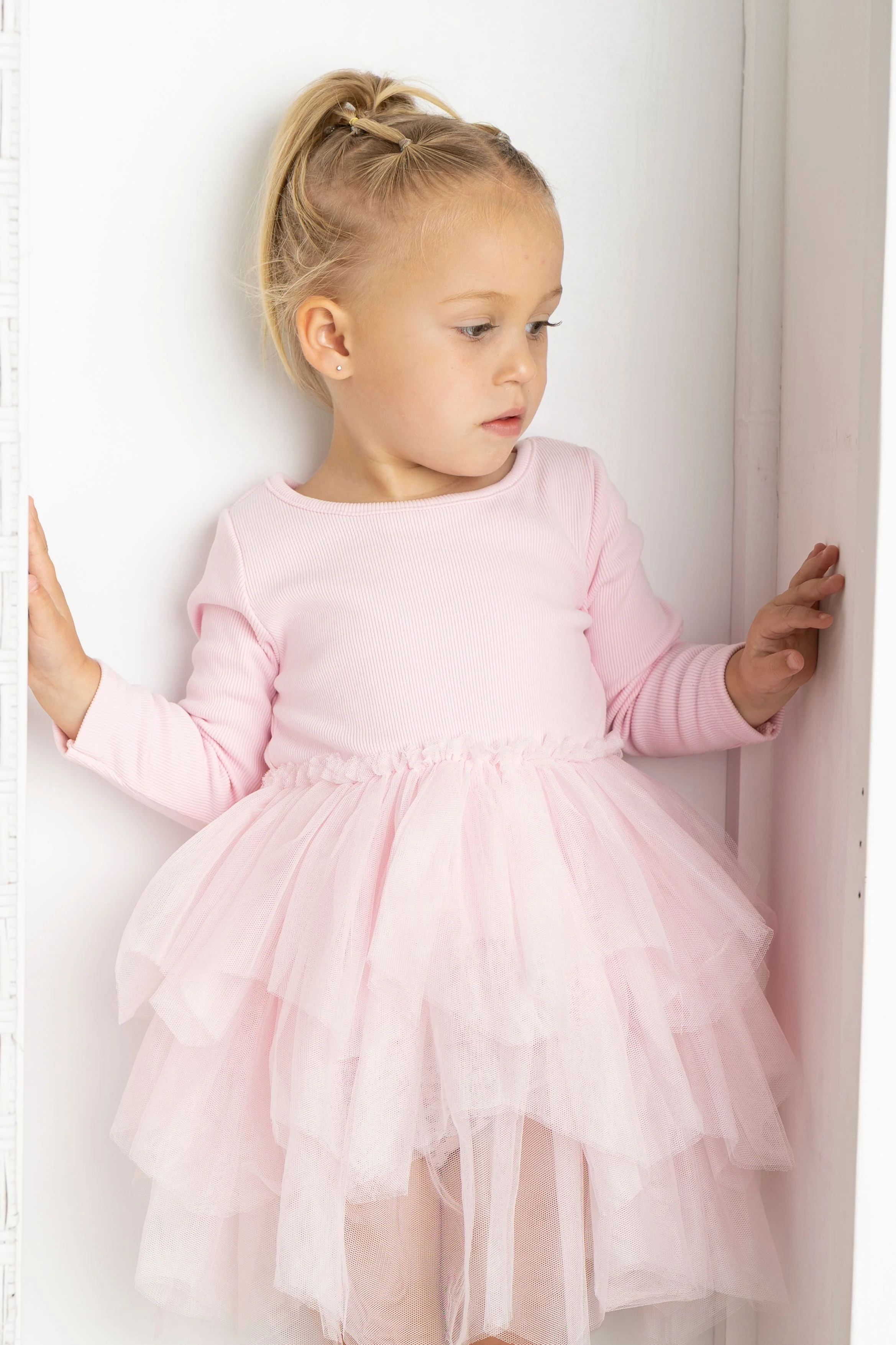 Scarlett Ribbed Fleece Shredded Tutu - Pink