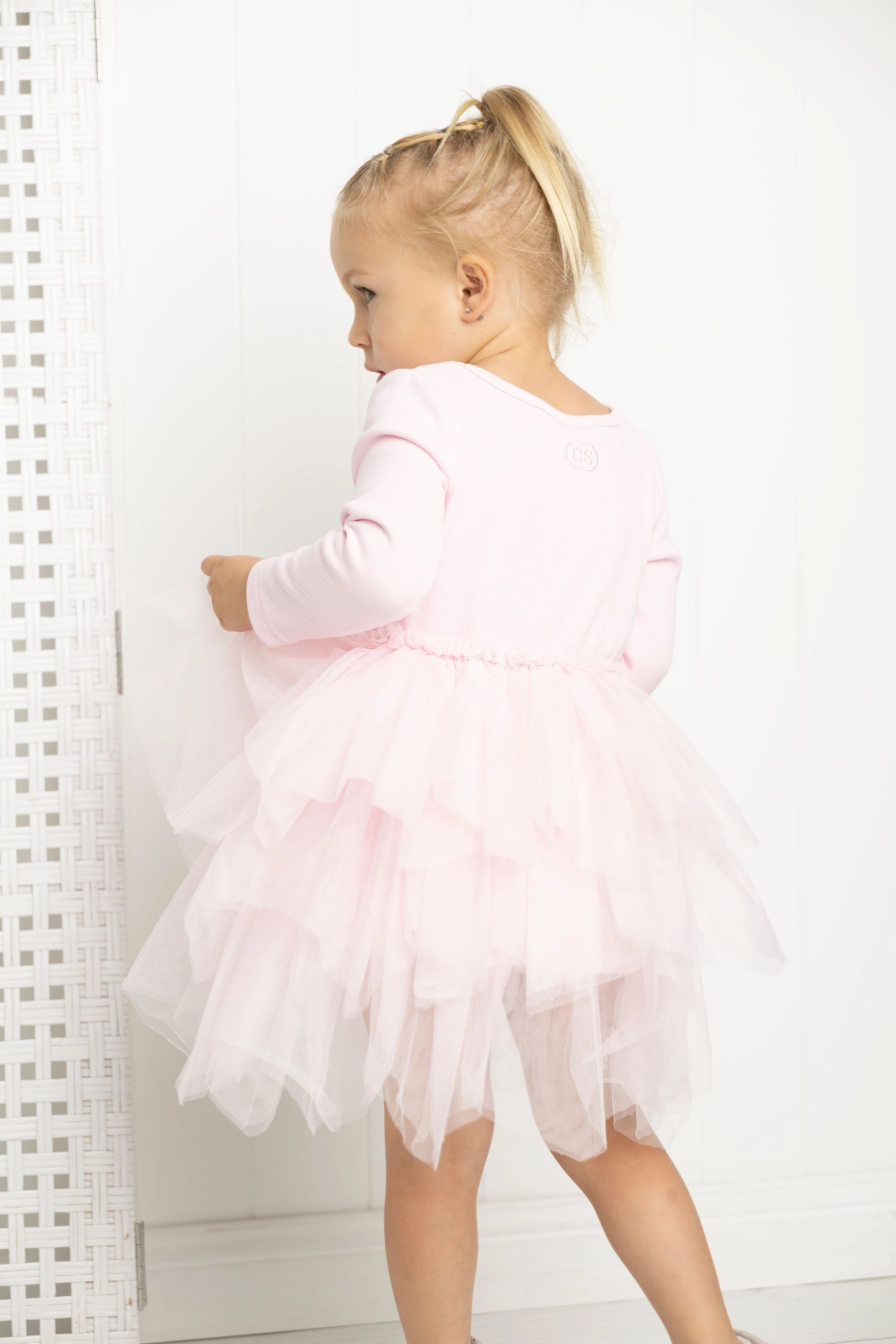Scarlett Ribbed Fleece Shredded Tutu - Pink - Image 4