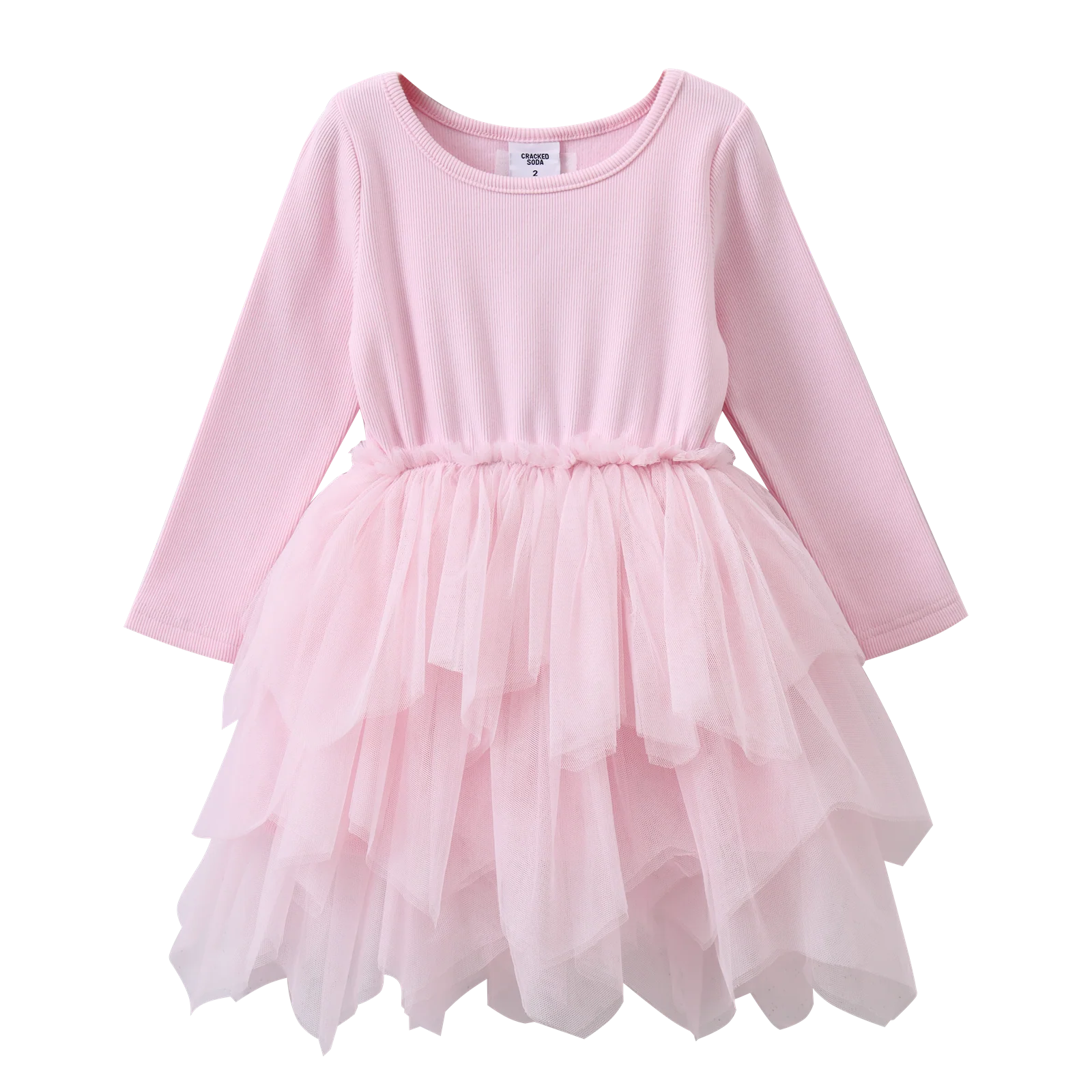 Scarlett Ribbed Fleece Shredded Tutu - Pink - Image 5