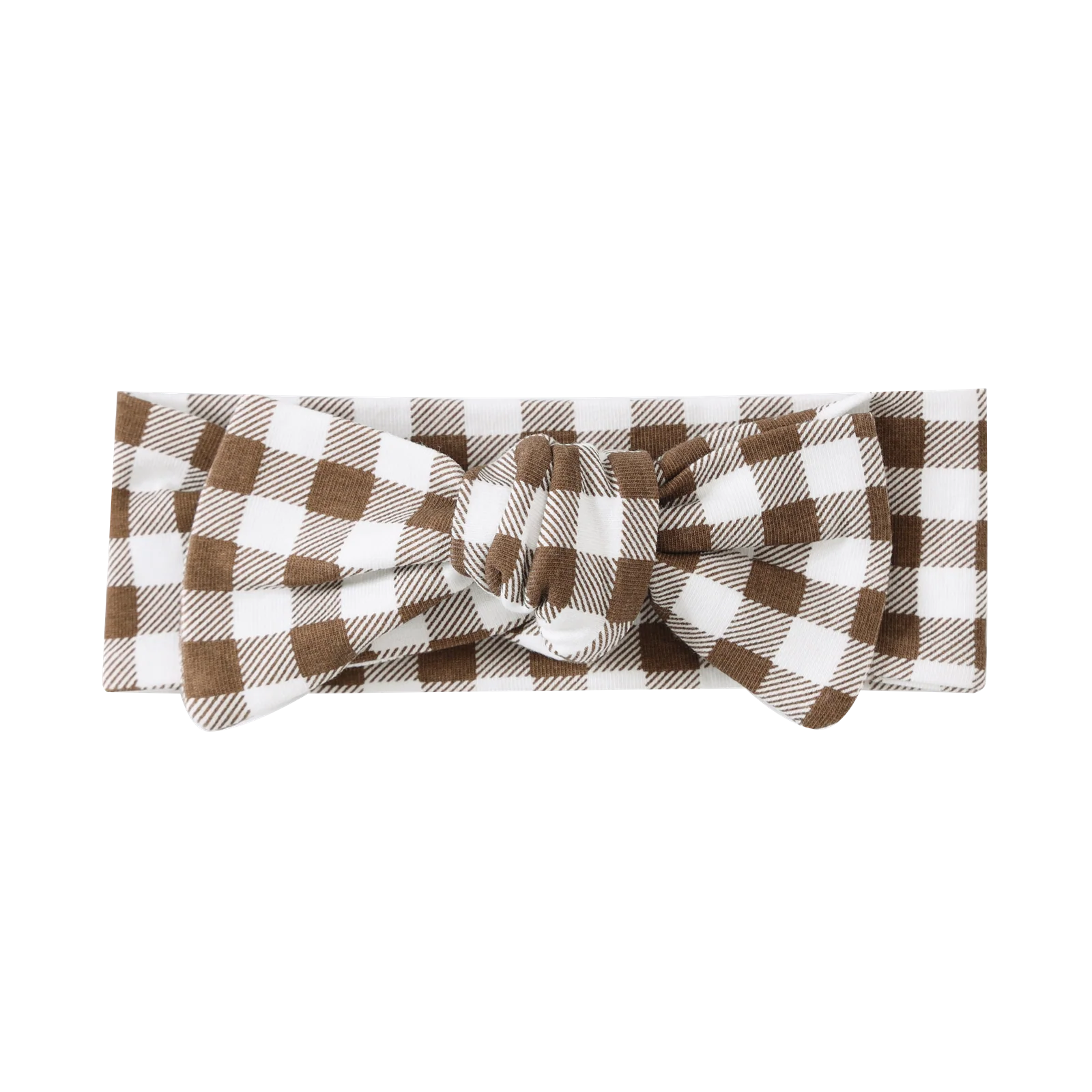 Skylar Check Headband - Mocha