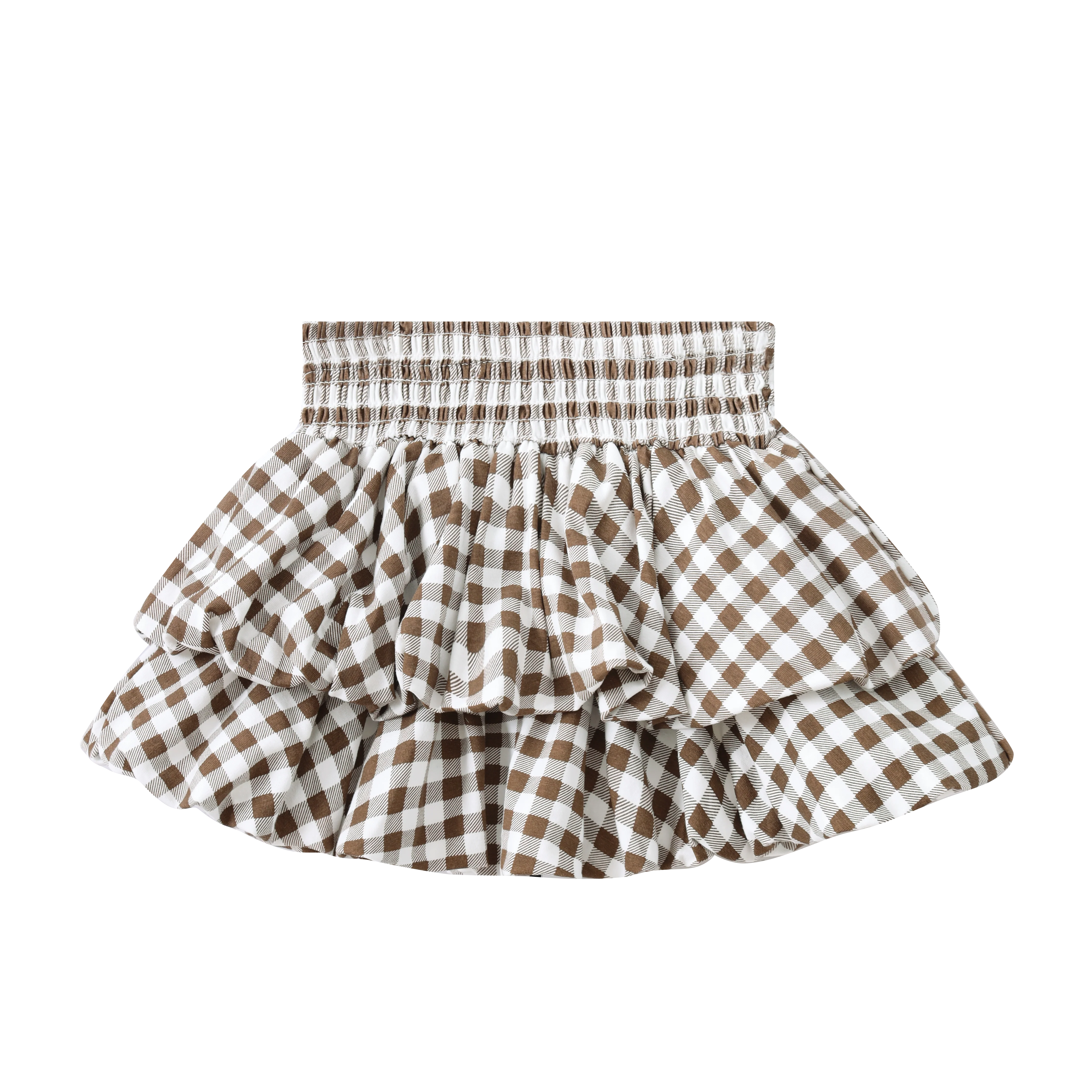 Skylar Check Skirt - Mocha