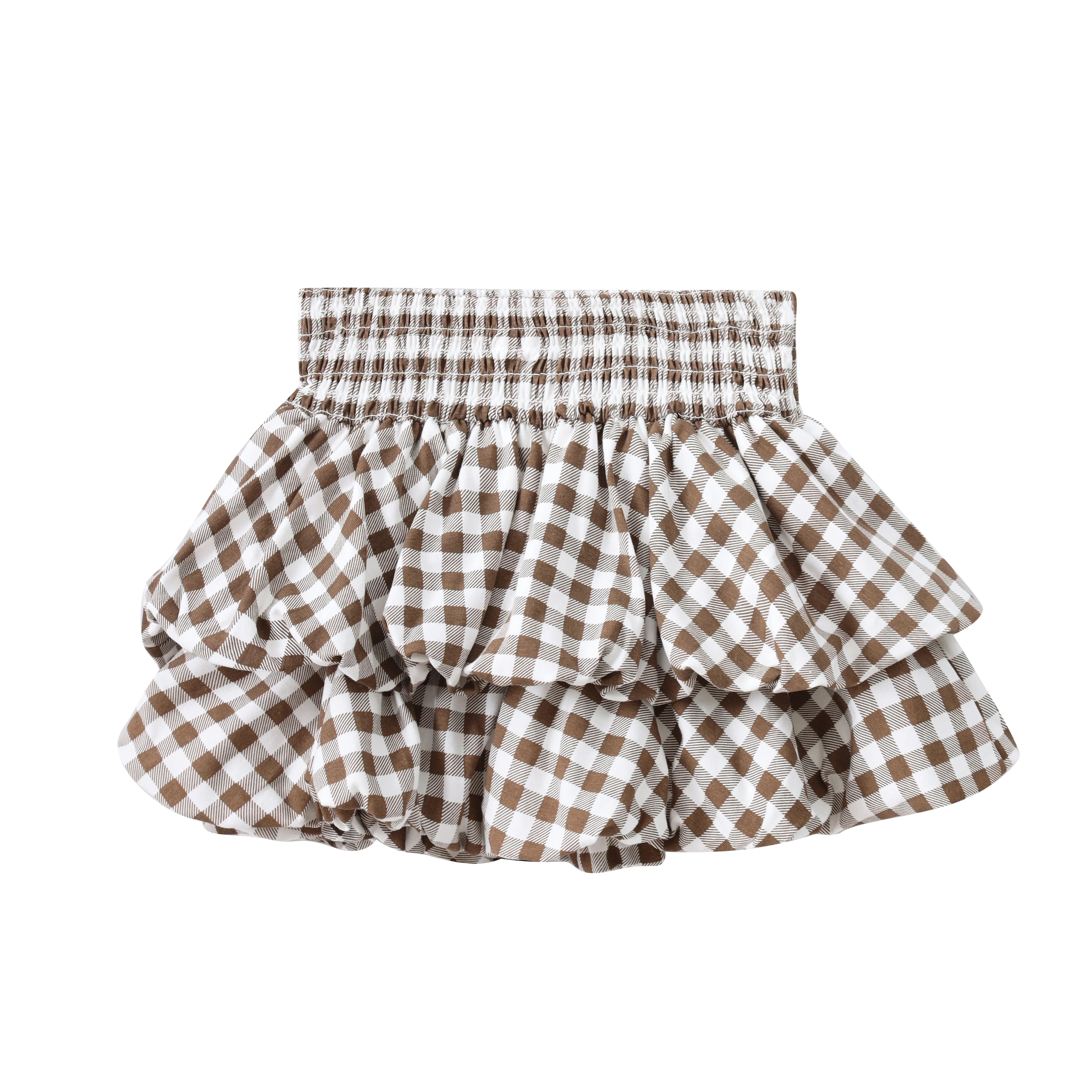Skylar Check Skirt - Mocha - Image 4