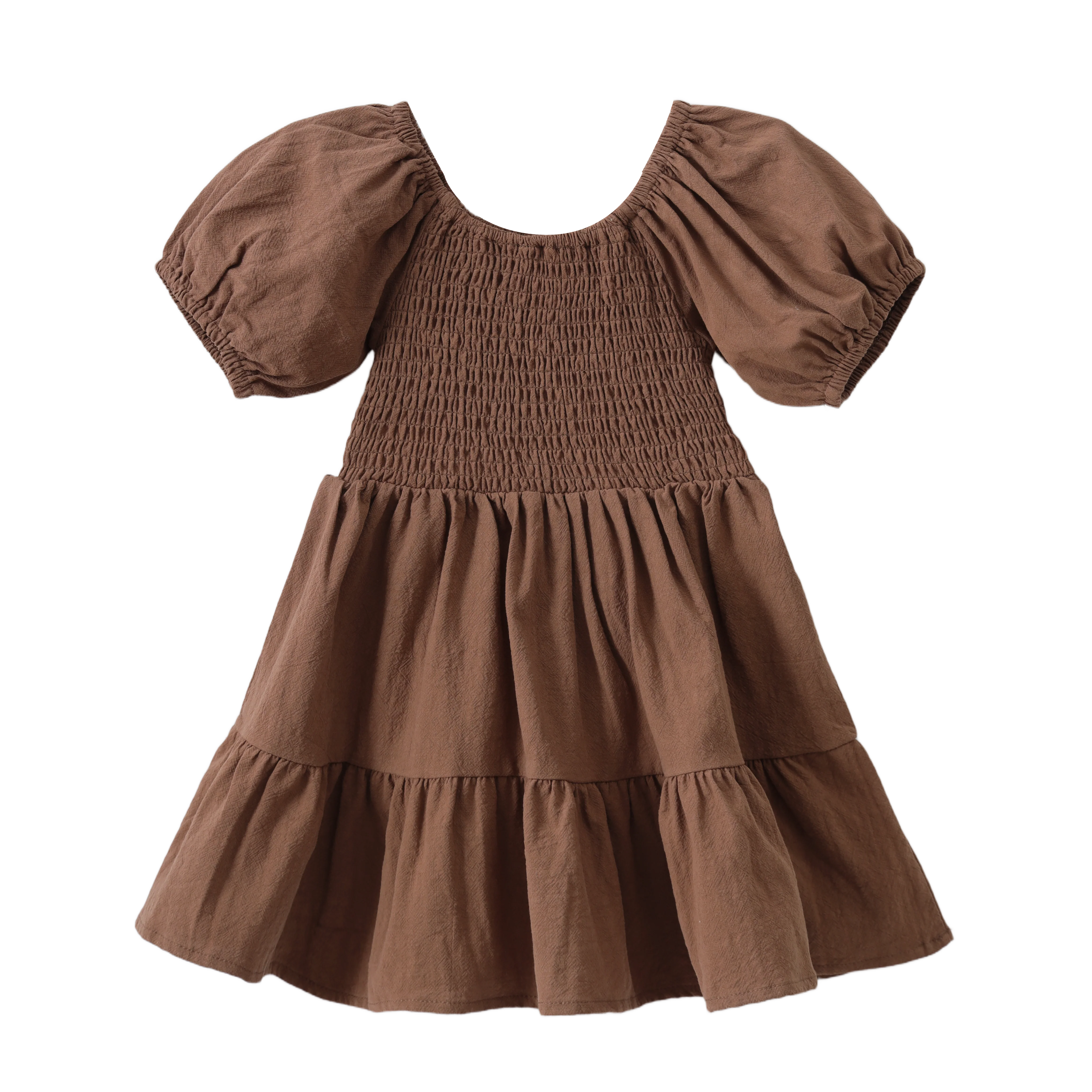 Skylar Puff Sleeve Dress - Mocha - Image 5