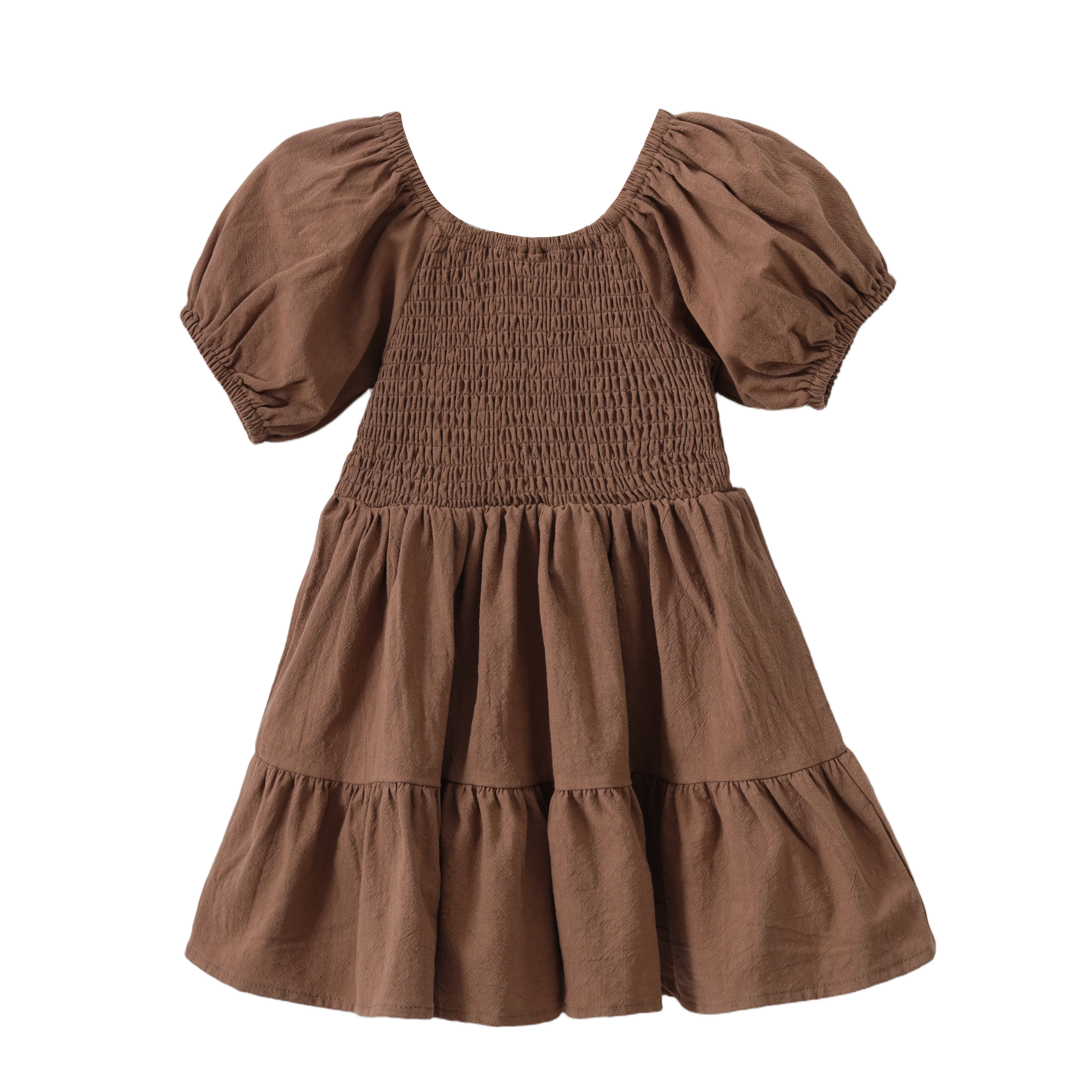 Skylar Puff Sleeve Dress - Mocha - Image 6